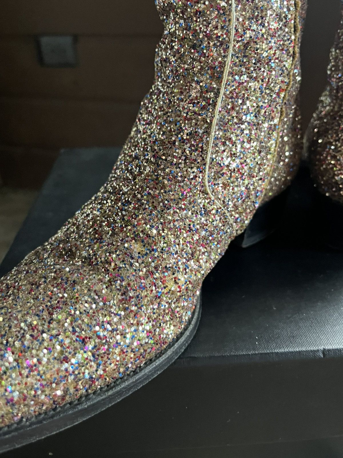 Saint Laurent Paris Saint Laurent Spring/Summer 2016 Glitter Hedi Slimane Boots Size US 6 / EU 39 - 8 Thumbnail