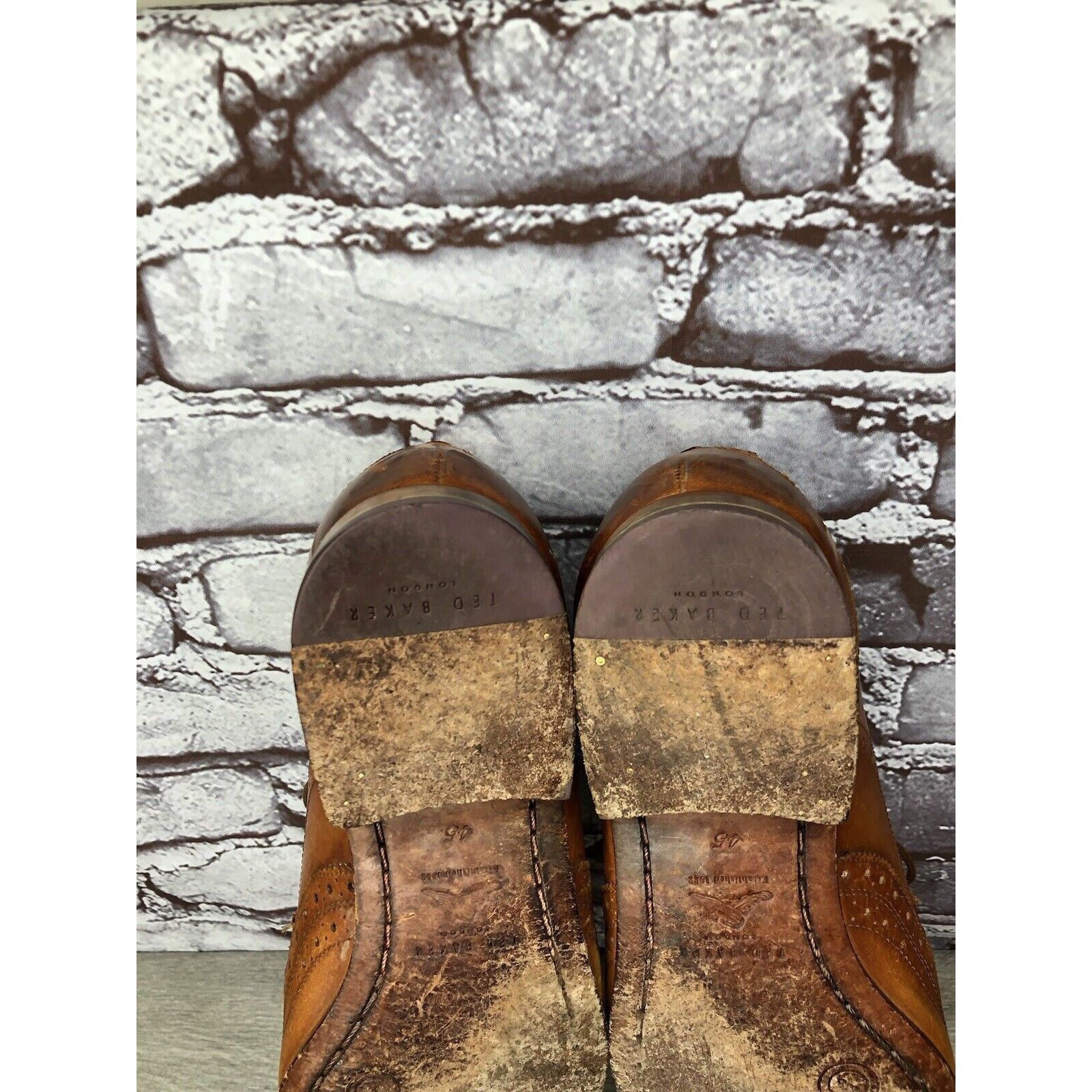 Ted Baker Ted Baker London Gryene Chili Brown Leather Derby Wingtip Ox Size US 12 / EU 45 - 9 Thumbnail