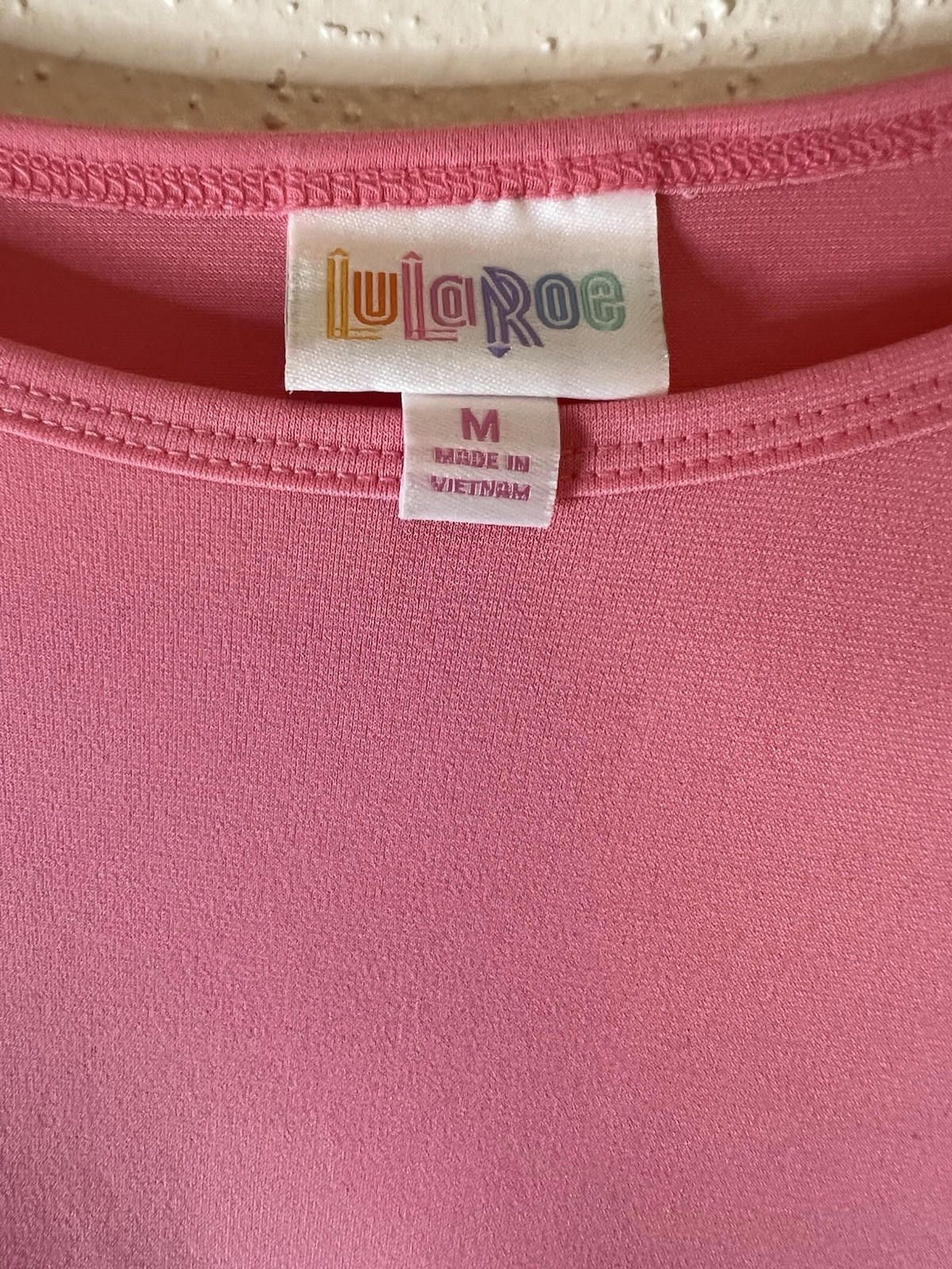 Designer LuLaRoe Tunic Blouse size M Pink Dolman Sleeve Stretch Size M / US 6-8 / IT 42-44 - 3 Thumbnail
