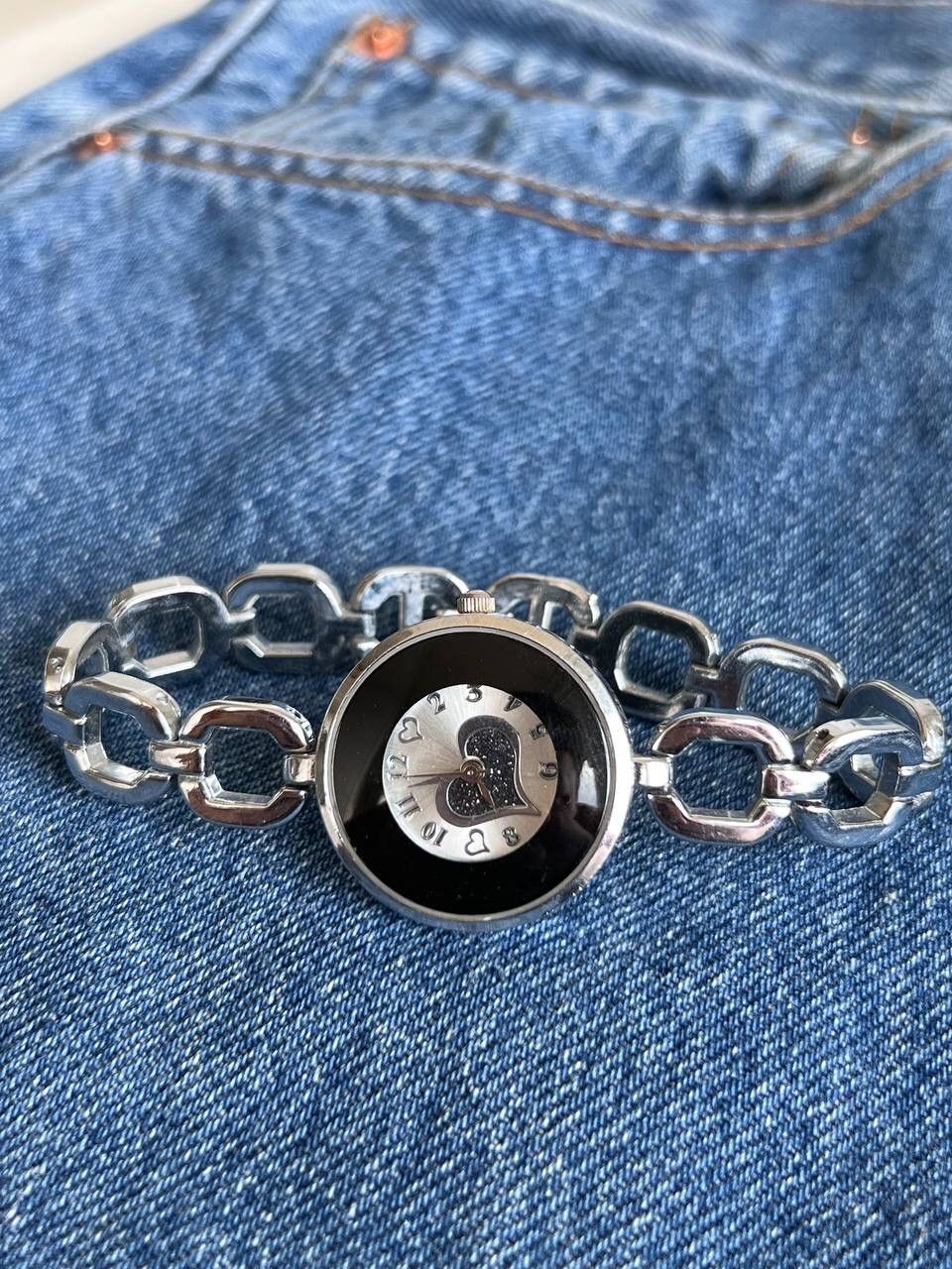 Japanese Brand × Vintage Vintage ❤️ Heart Japanese style futuristic Steel Watch Size ONE SIZE - 3 Thumbnail