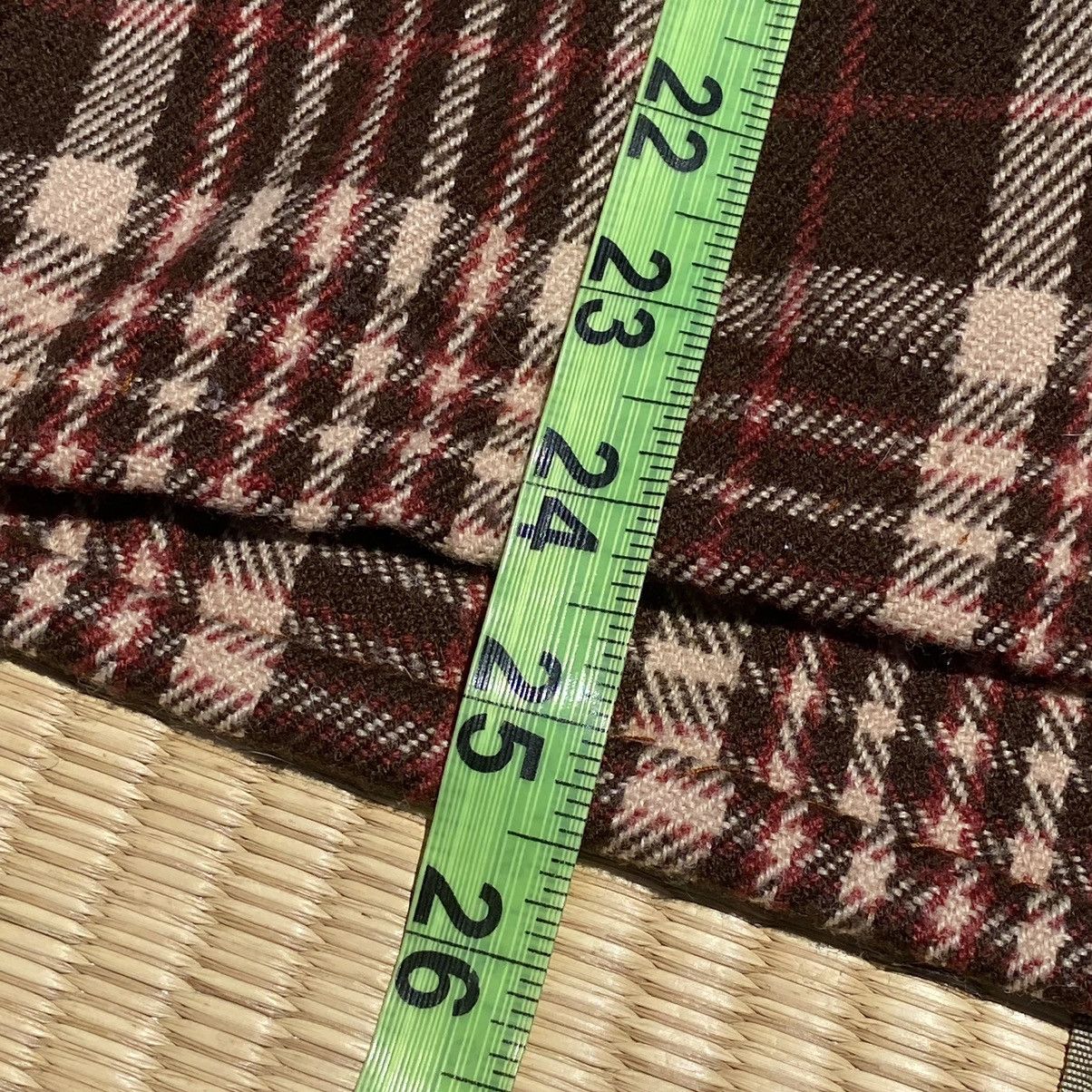 Japanese Brand Vtg 70s Chocolate Brown Plaid Tartan Flannel Rockabilly Boho Size US L / EU 52-54 / 3 - 3 Thumbnail