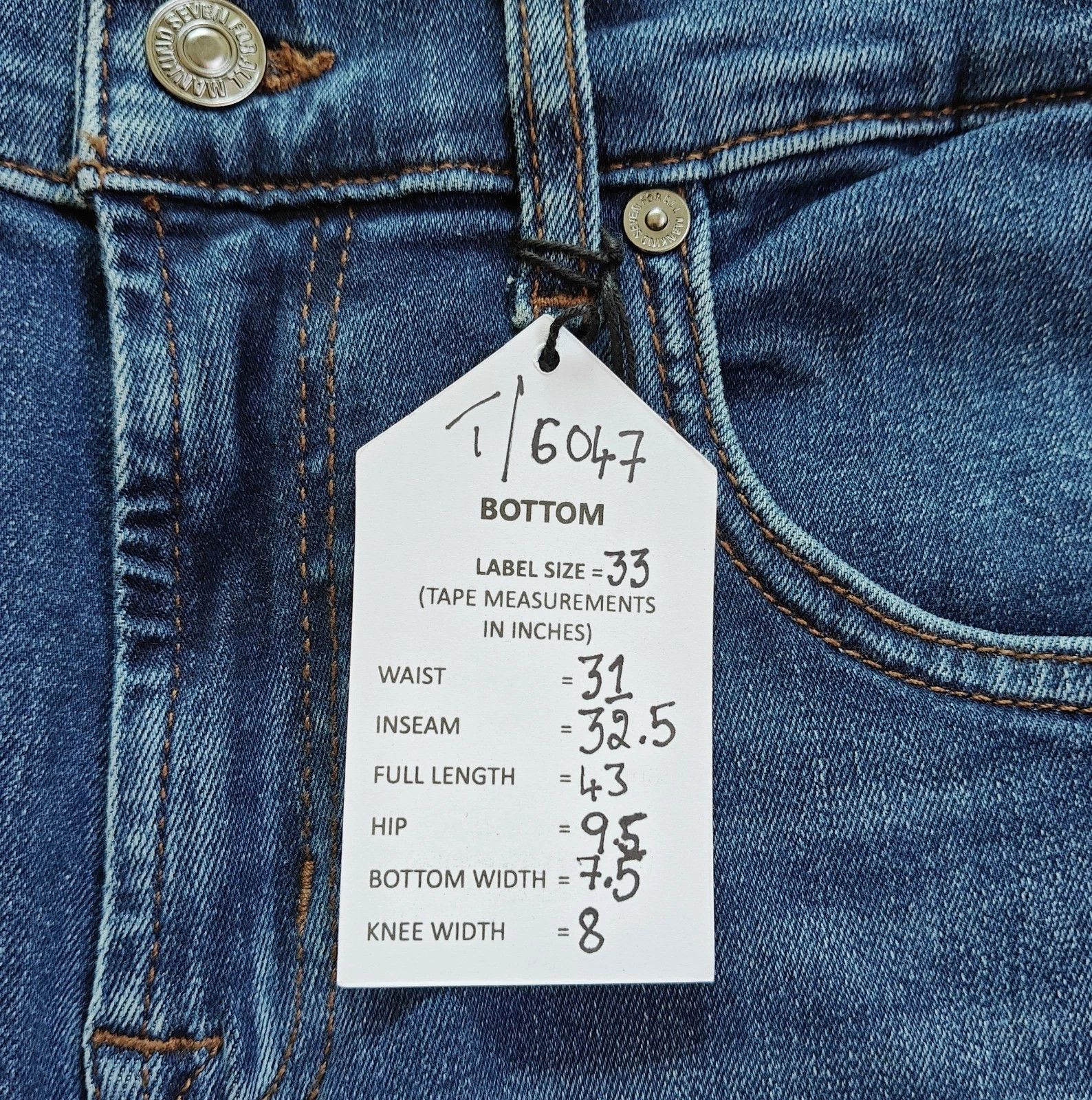 7 For All Mankind 7 For All ManKind The Straight Dayton Jeans T / 6047 Size US 33 - 6 Thumbnail