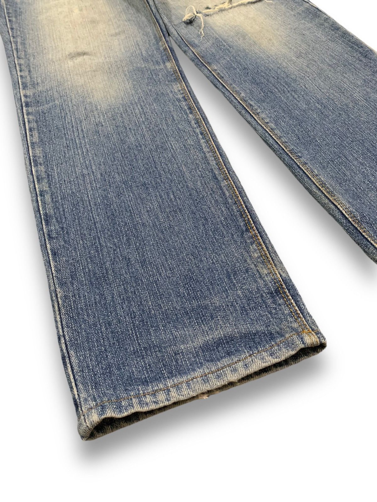 Morgan Homme Vintage Morgan Homme Selvedge Blue Washed Distressed Jeans Size US 30 / EU 46 - 9 Thumbnail