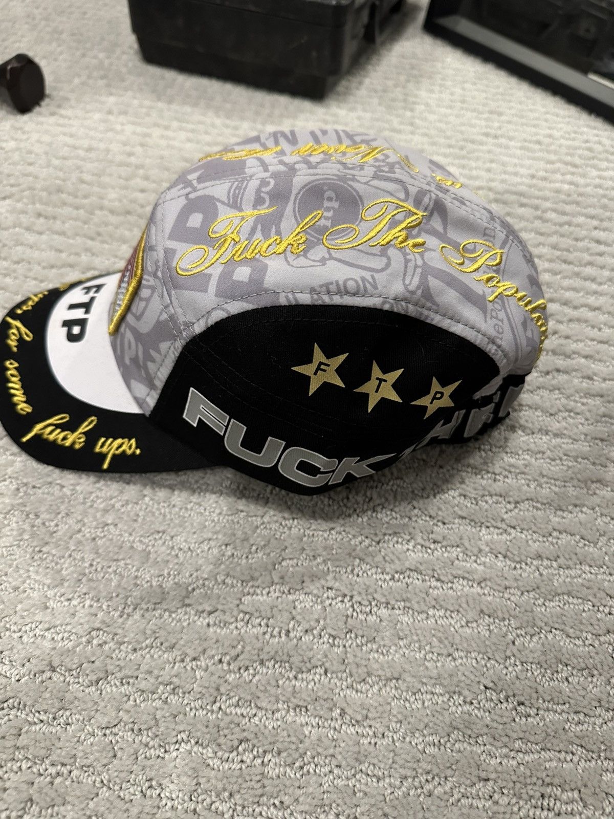 Fuck The Population FTP SOUVENIR EMBROIDERED 5 PANEL CAMP HAT Size ONE SIZE - 7 Thumbnail