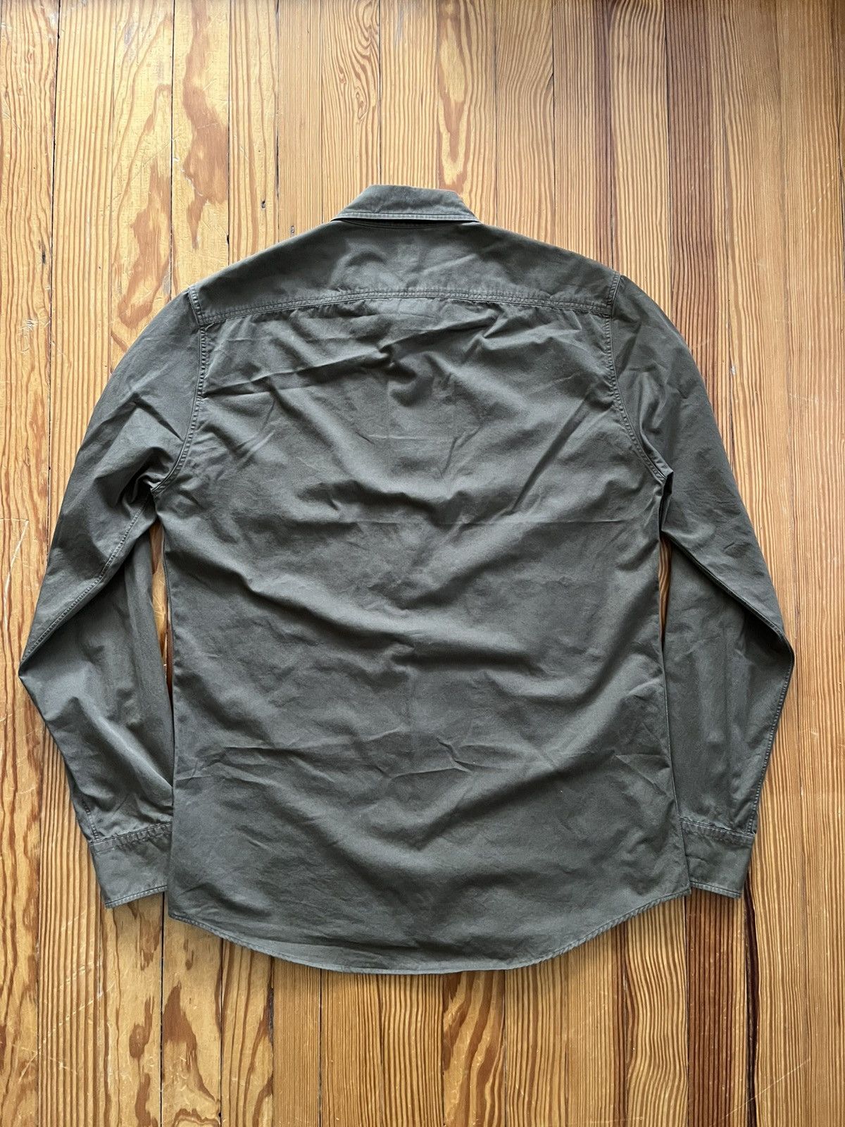 Jil Sander Jil Sander Raf Simons Era Cargo Button Down Shirt Olive Size US L / EU 52-54 / 3 - 2 Thumbnail