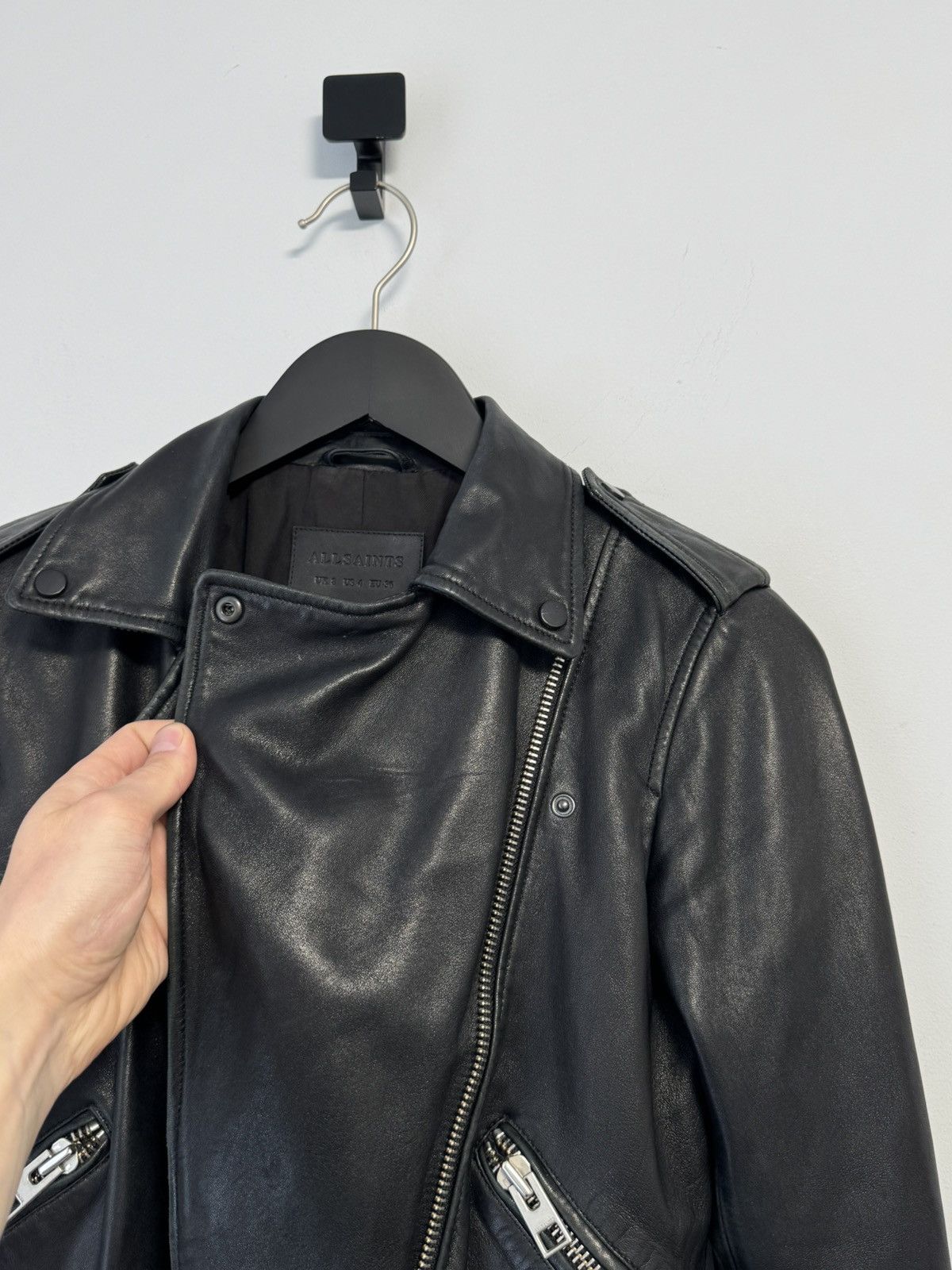 Allsaints ALLSAINTS Balfern Biker Jacket Black Motorcycle Short US 4 Size S / US 4 / IT 40 - 18 Thumbnail