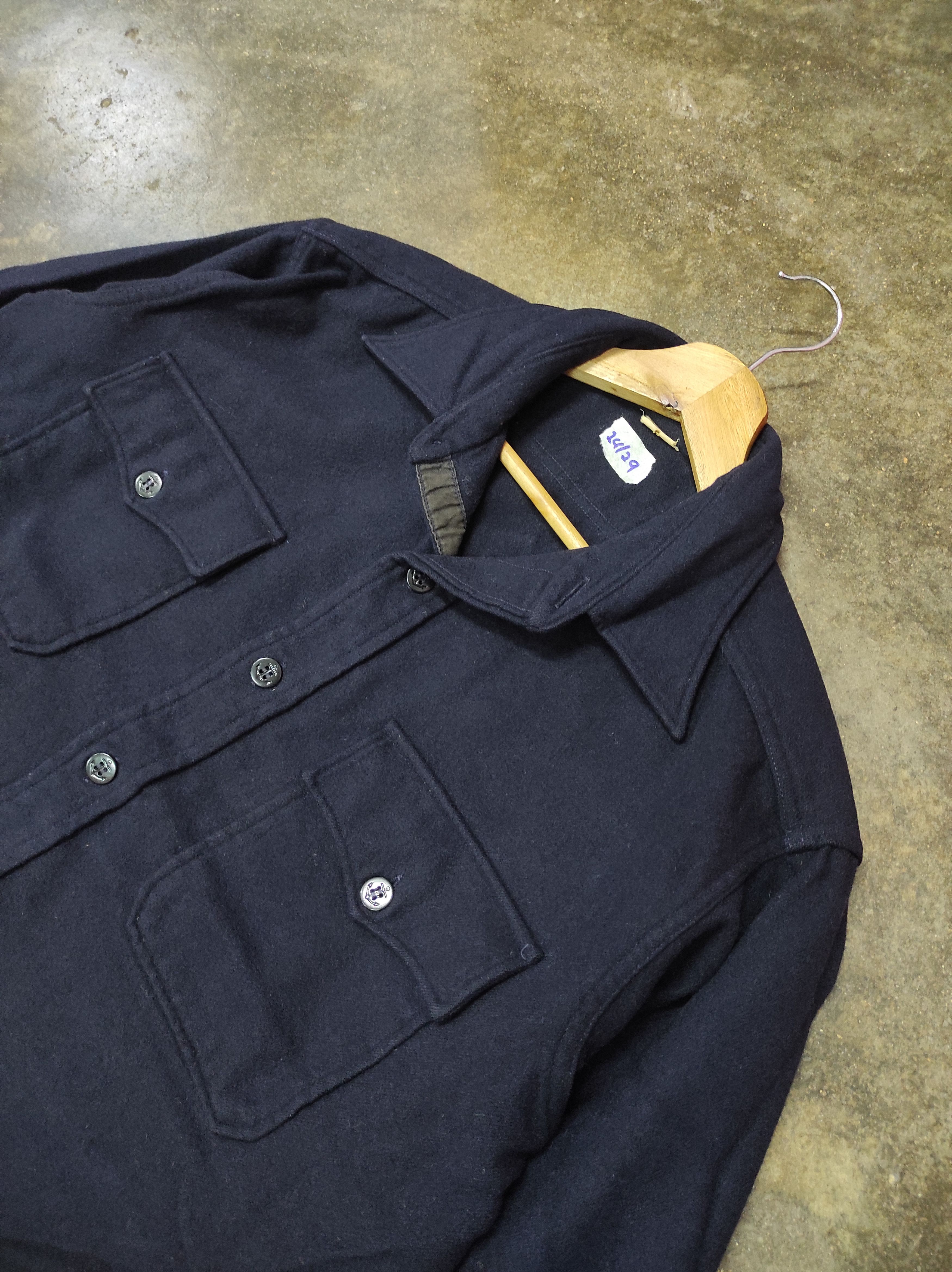 MILITARY MAN'S WOOL CPO BLUE DOYLE SHIRT JACKET