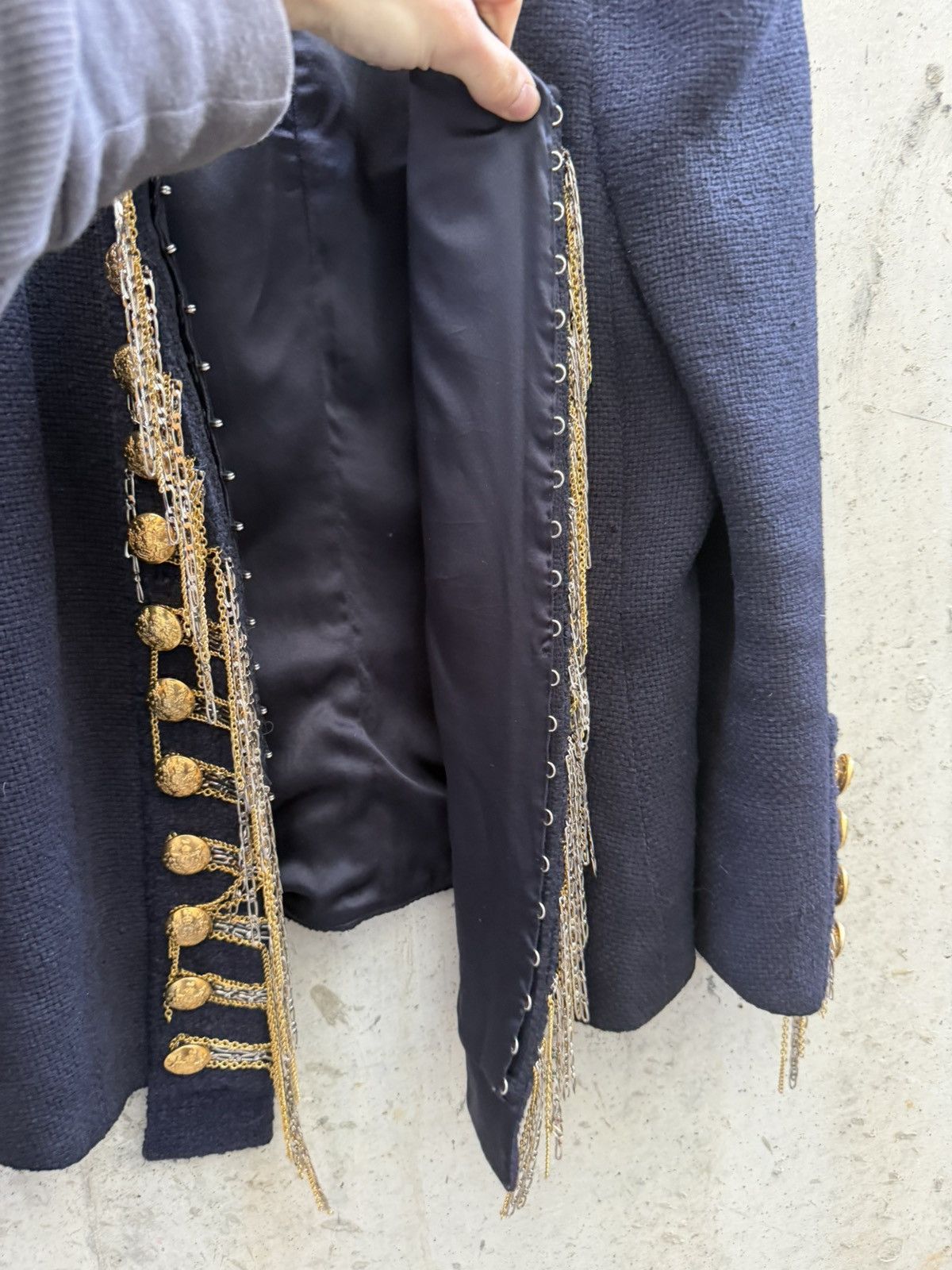 Balmain FW10 Balmain Decarnin Runway Silk Bouclé Napoleon Jacket Size US S / EU 44-46 / 1 - 11 Thumbnail
