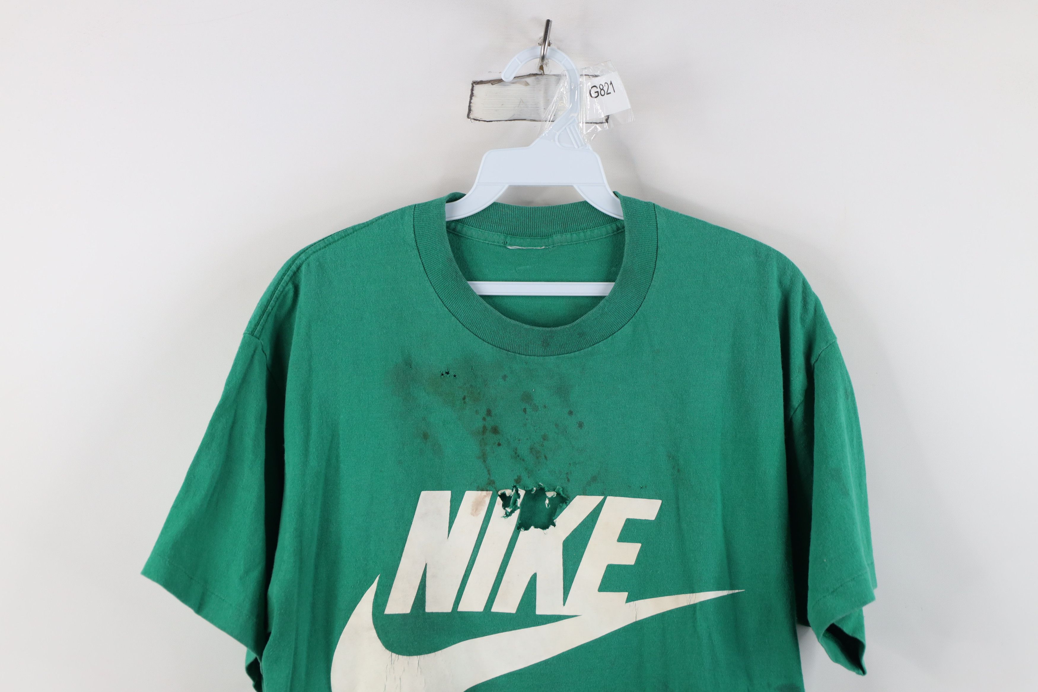 Nike Vintage 90s Nike Air Travis Scott Center Swoosh T-Shirt Size US M / EU 48-50 / 2 - 2 Thumbnail