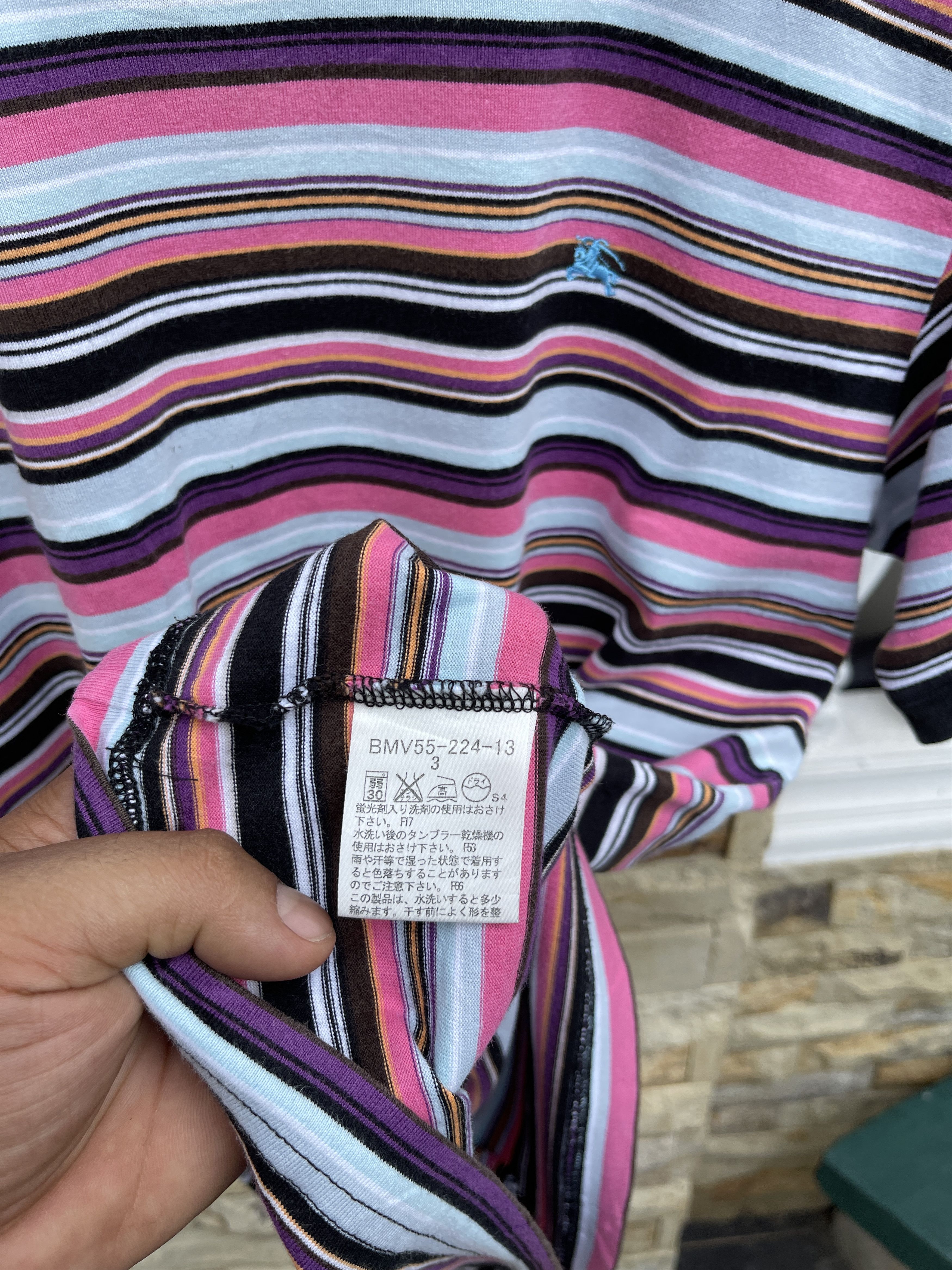 Burberry × OVER THE STRiPES × Vintage Last Drop🔥Rare‼️ Vintage Burberry Black Label Striped T Shirt Size US S / EU 44-46 / 1 - 6 Thumbnail