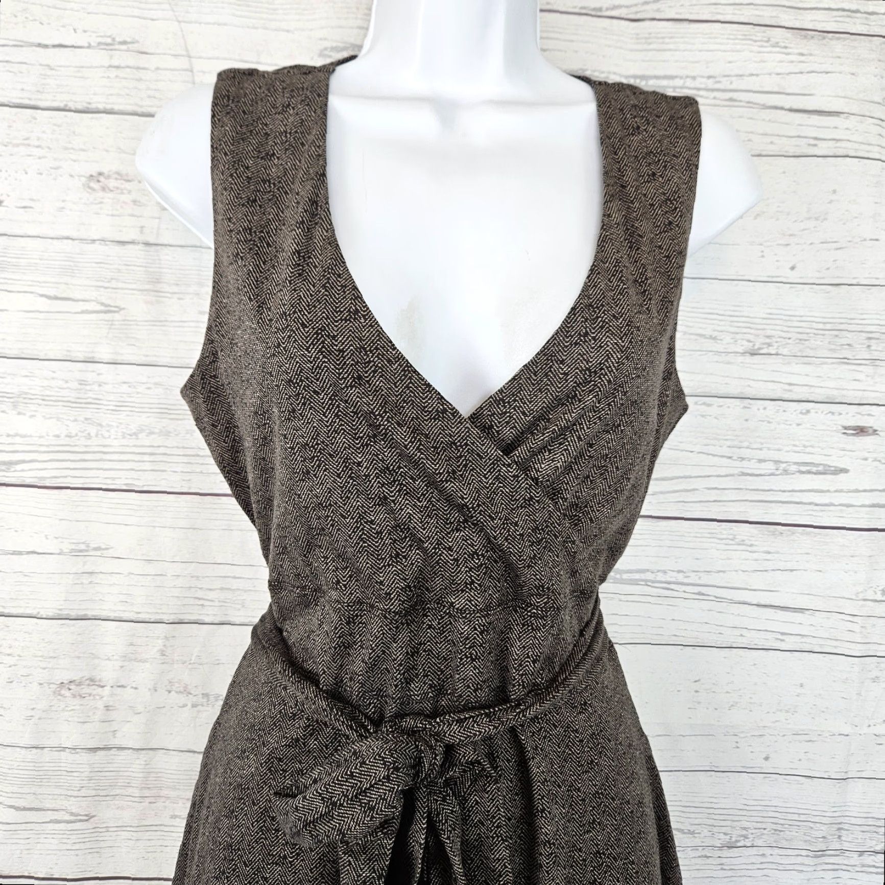 Toad&Co Toad&Co Womens Cue Sleeveless Dress Sz M Buffalo Herringbone Print Size M / US 6-8 / IT 42-44 - 2 Thumbnail
