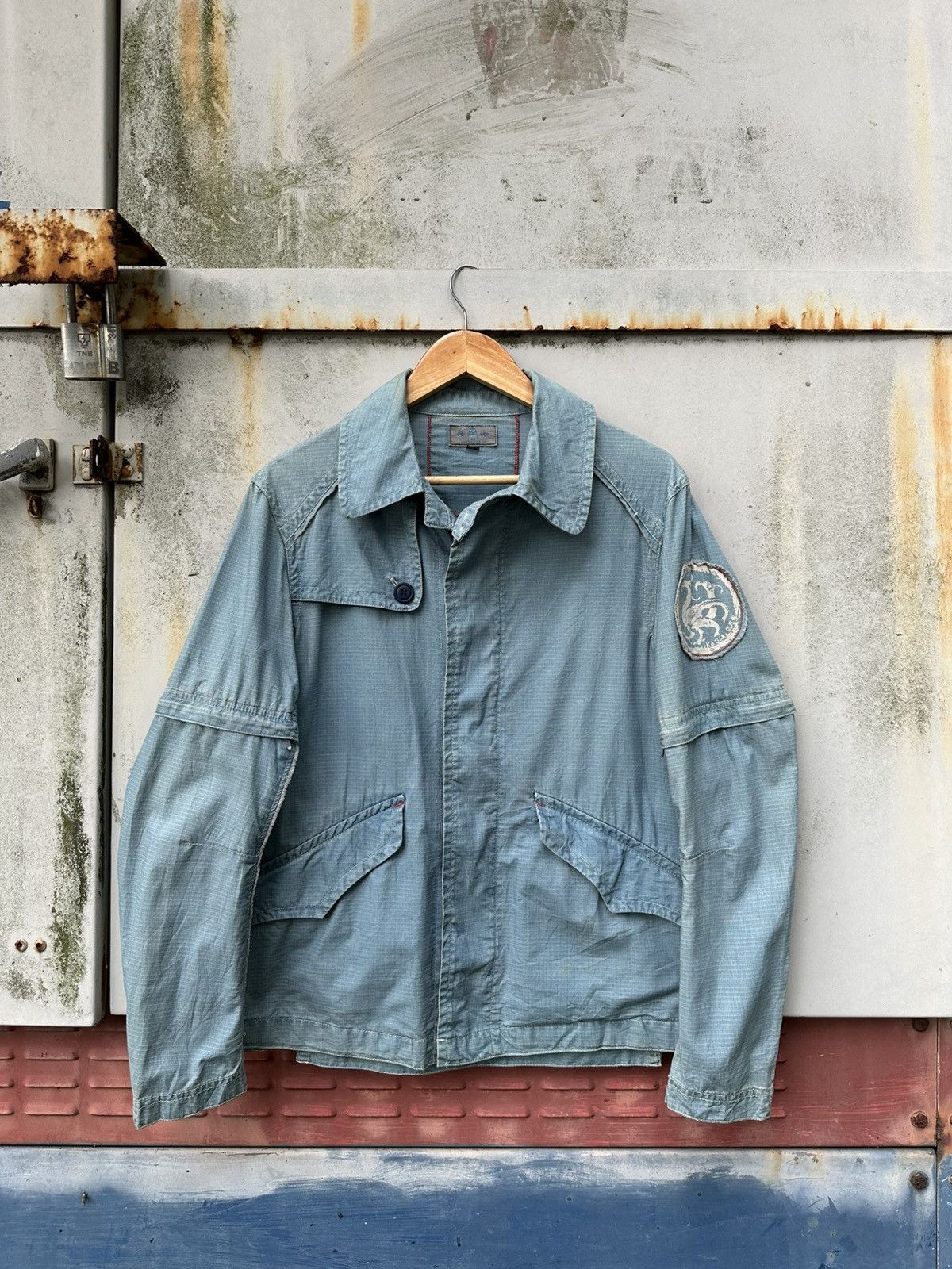 Indigo 👹Vintage Indigo Japan Utility Button Down Jacket Size US M / EU 48-50 / 2 - 2 Thumbnail