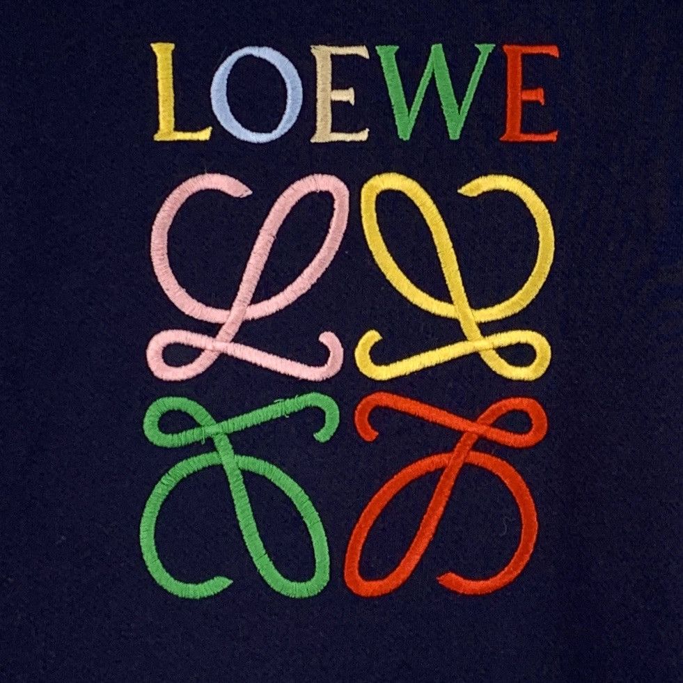 Loewe Loewe Dark Blue Logo Long Sleeve Sweatshirt K26WX Size US XS / EU 42 / 0 - 4 Thumbnail