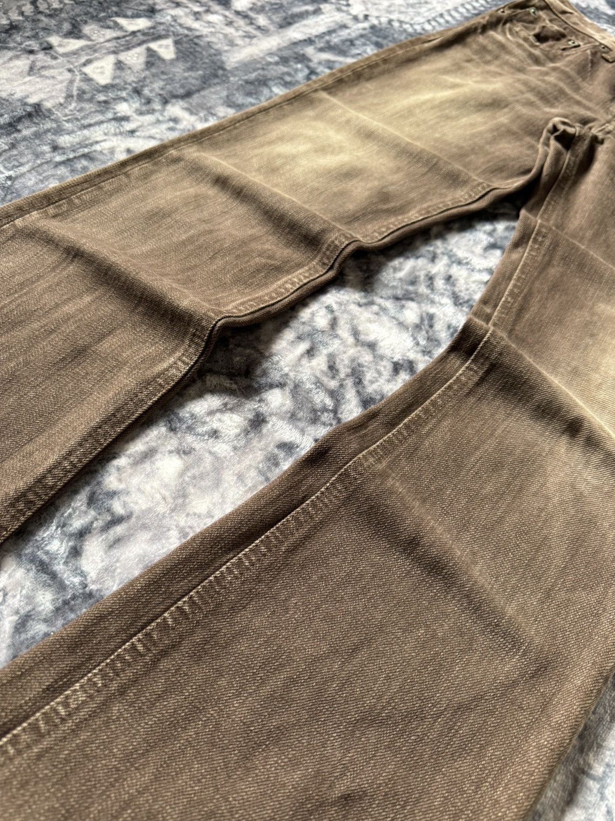 GOSTAR DE FUGA DMG Japan Flared Bootcut Faded Brown Denim Pants Size US 27 - 6 Thumbnail