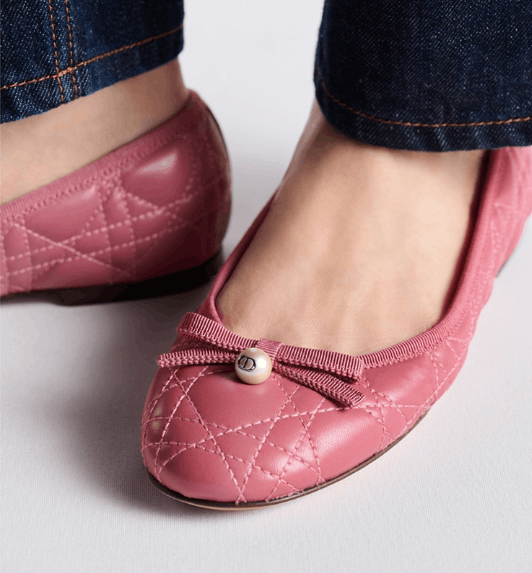 Dior o1w1db10426 KCB877 Ballet Flat in Pink Size US 12 / IT 42 - 7 Thumbnail