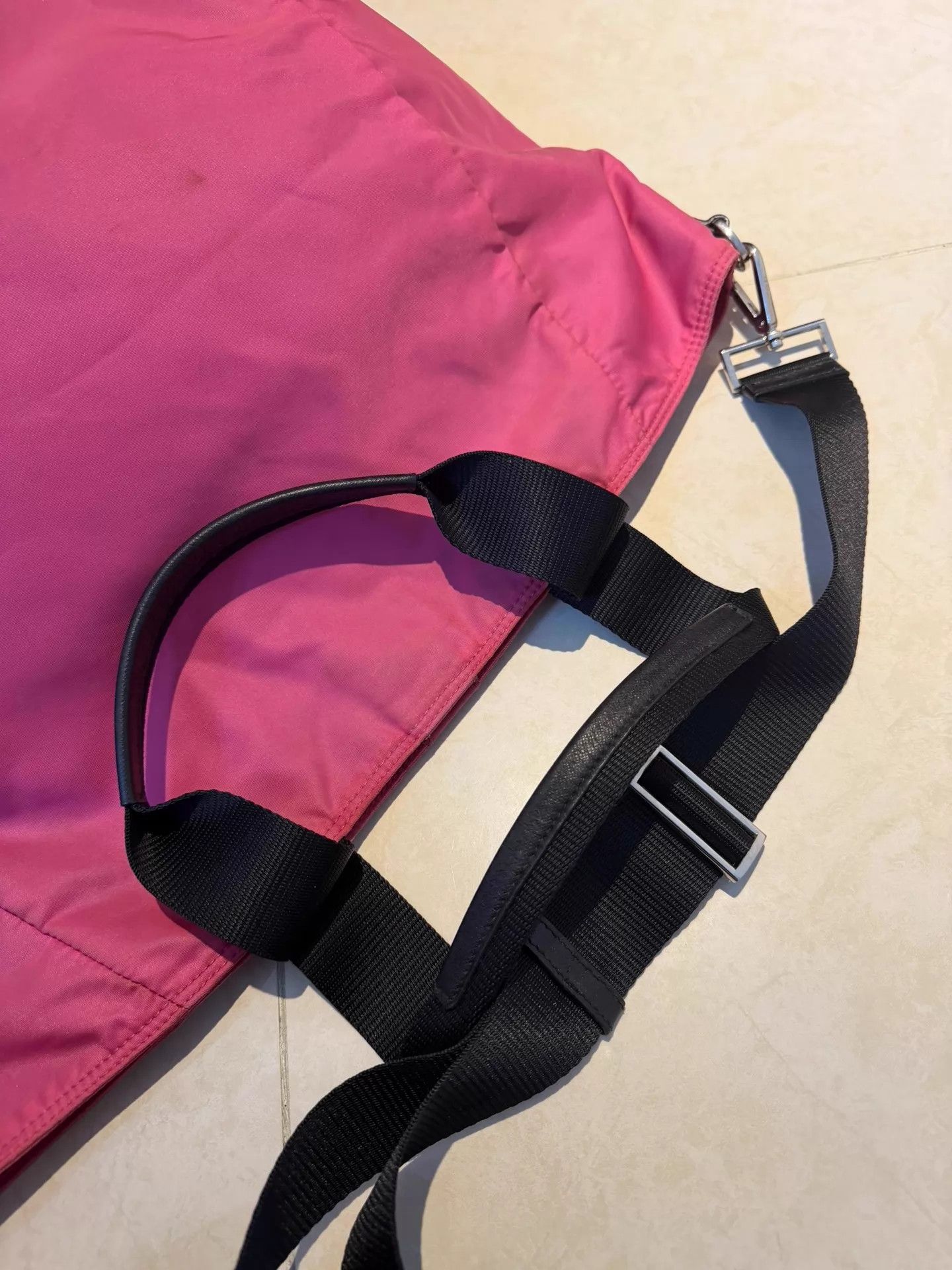 Prada Prada Sport Pink Logo Nylon Crossbody Unisex New w/ Flaws Size ONE SIZE - 7 Thumbnail