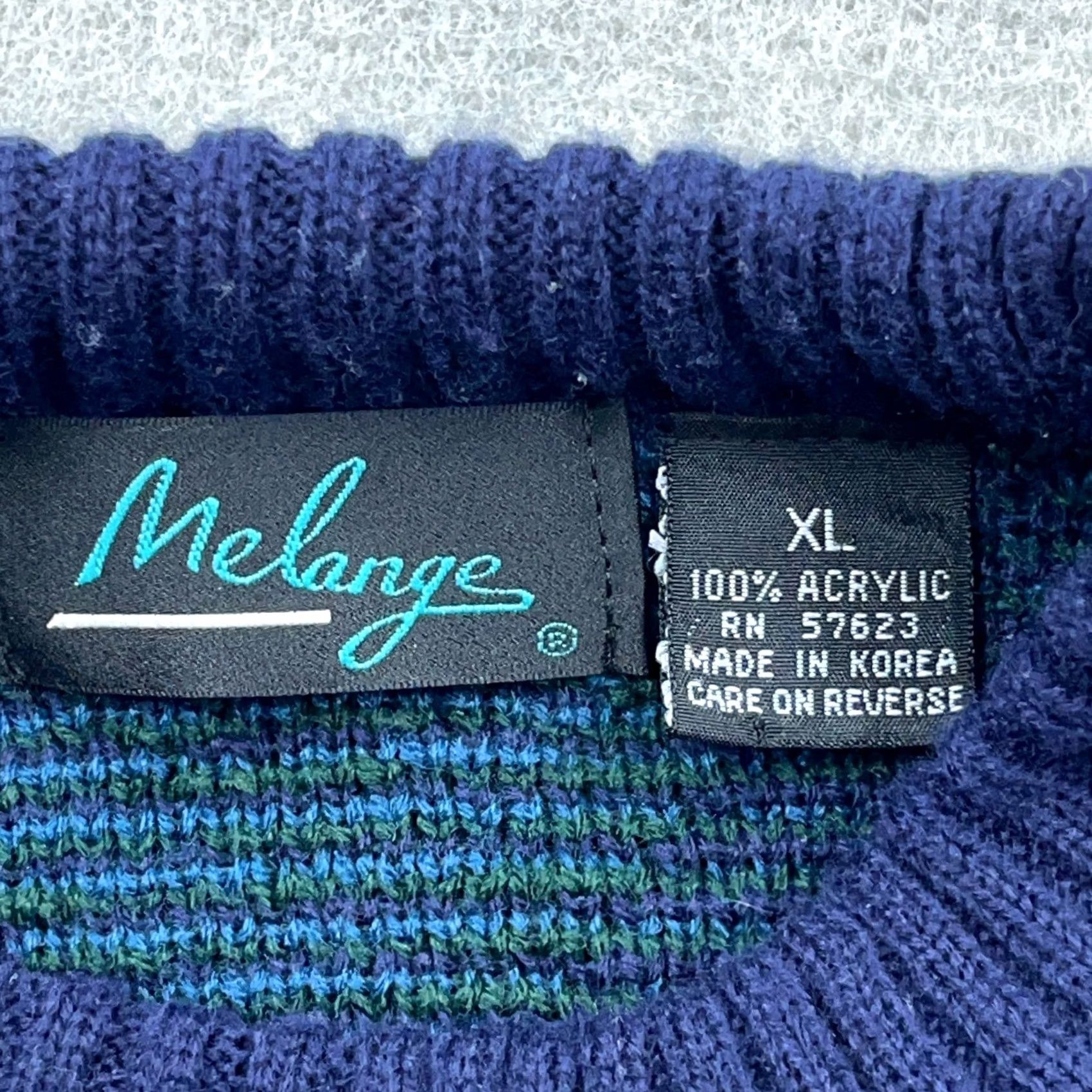 Vintage VINTAGE Grandpa Sweater Mens XL Blue Geometric Crewneck 80s 90s Cosby Hip Hop Retro Streetwear Size US XL / EU 56 / 4 - 3 Thumbnail