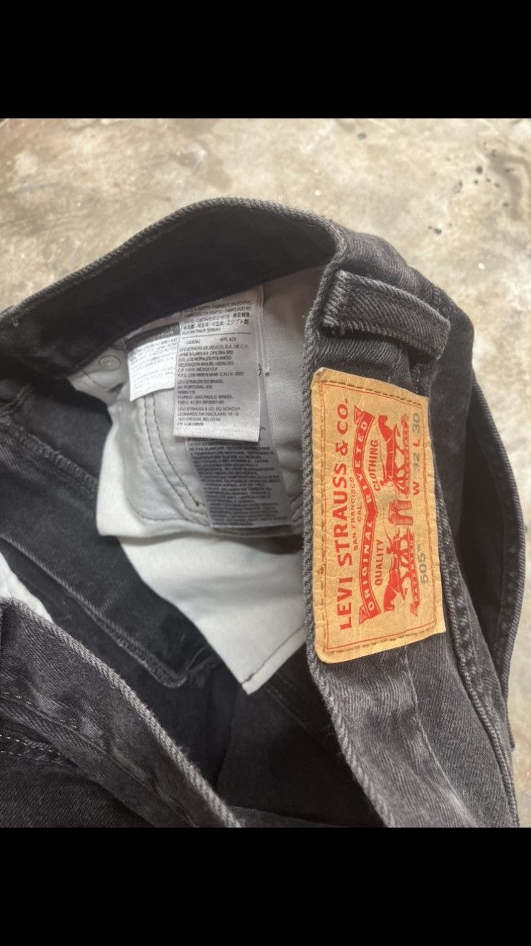 Levi's Levi’s 505 Black Washed Jeans Size US 32 / EU 48 - 4 Thumbnail