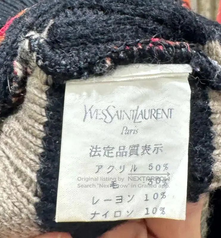 Yves Saint Laurent YSL Color Block Wool Knit Sweater . Size XXS / US 00 / IT 34 - 7 Thumbnail