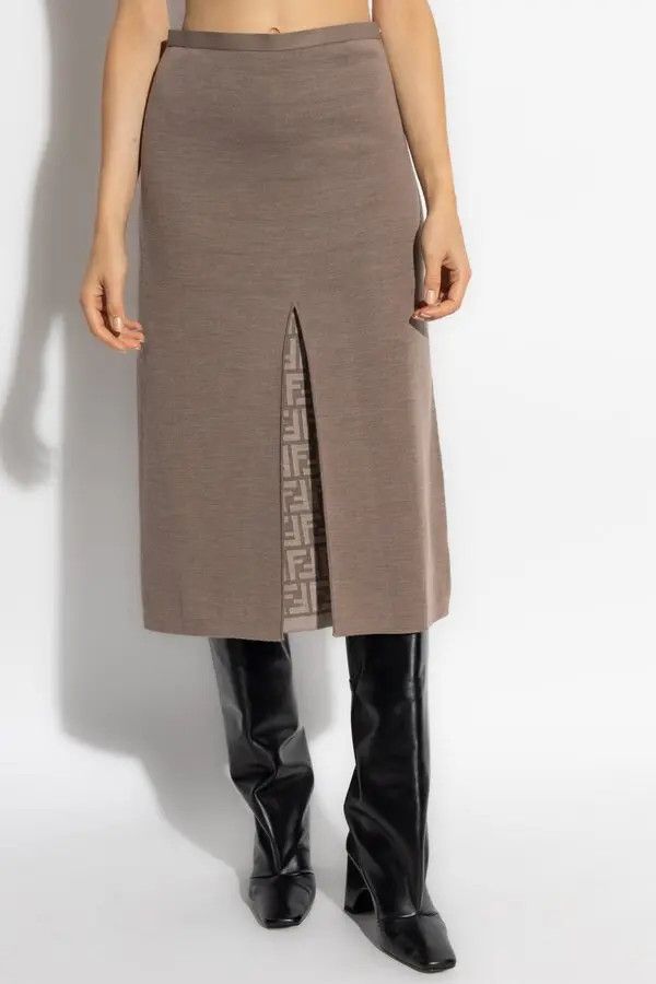 Fendi o1loc1c0426 Skirt in Brown Size 26" / US 2 / IT 38 - 2 Thumbnail