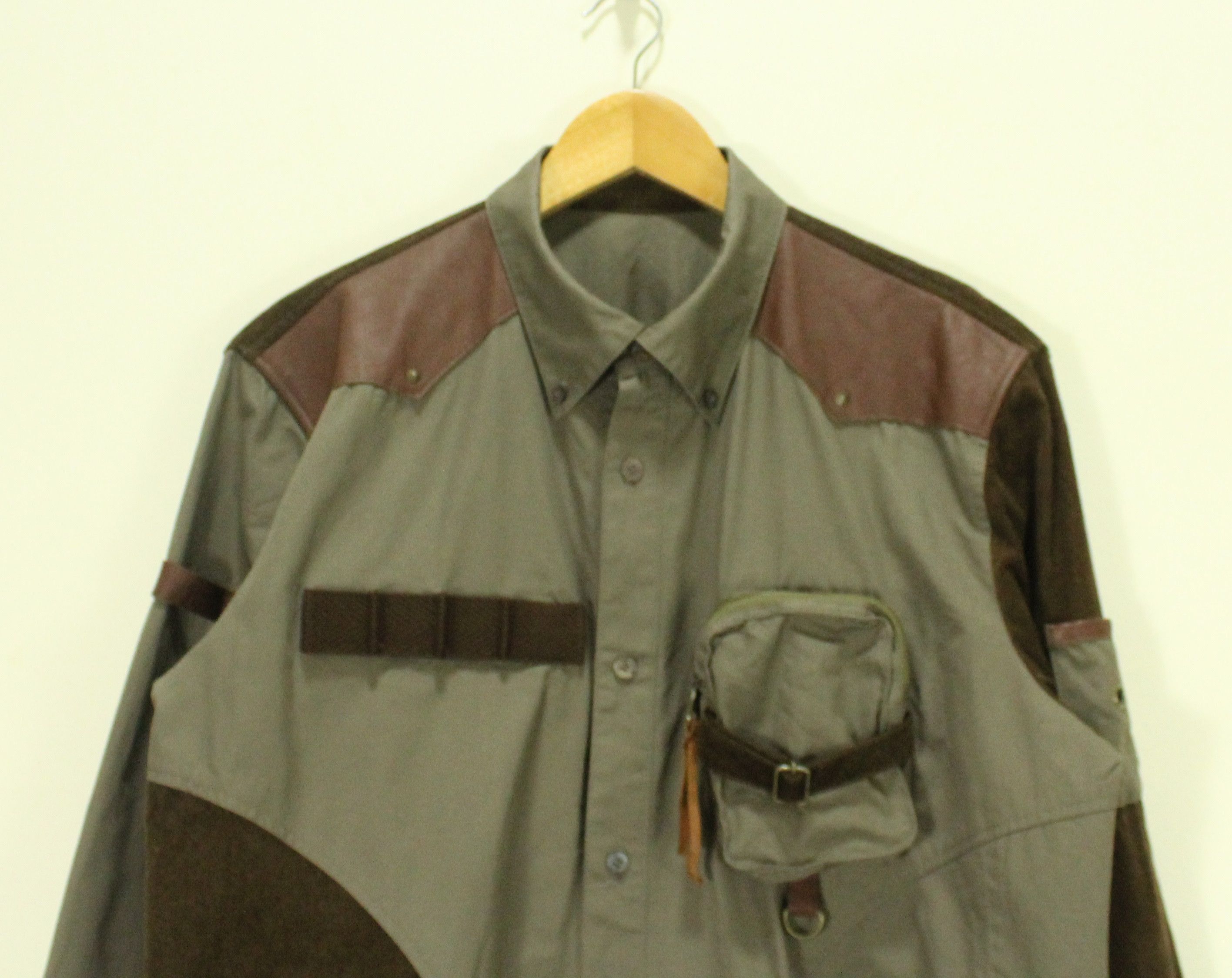 Japanese Brand 🔥Shirt Pockets Multi Styled Gothic Grunge Raver Skater Size US M / EU 48-50 / 2 - 2 Thumbnail