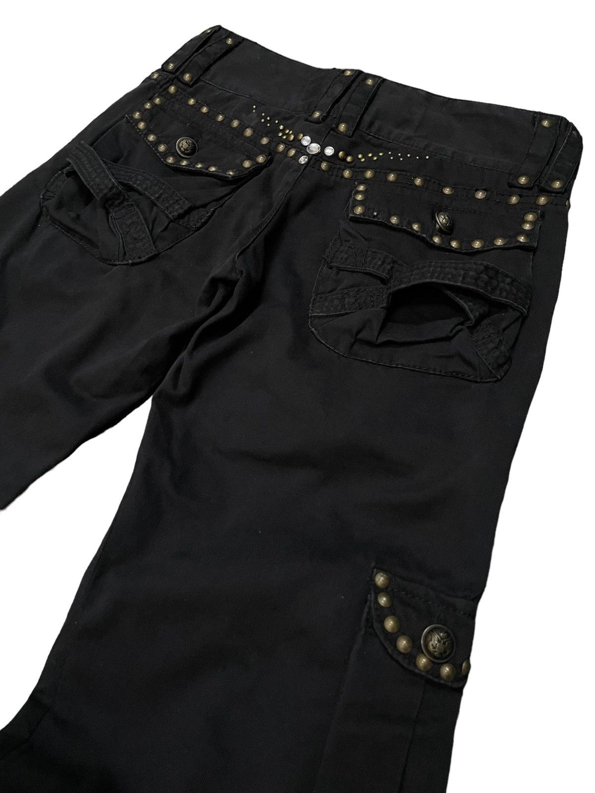 Japanese Brand × Le Grande Bleu (L.G.B.) × MOUSSY Moussy Japan Heavy Studded Flared Dancer Cargo Pants Size US 28 / EU 44 - 9 Thumbnail