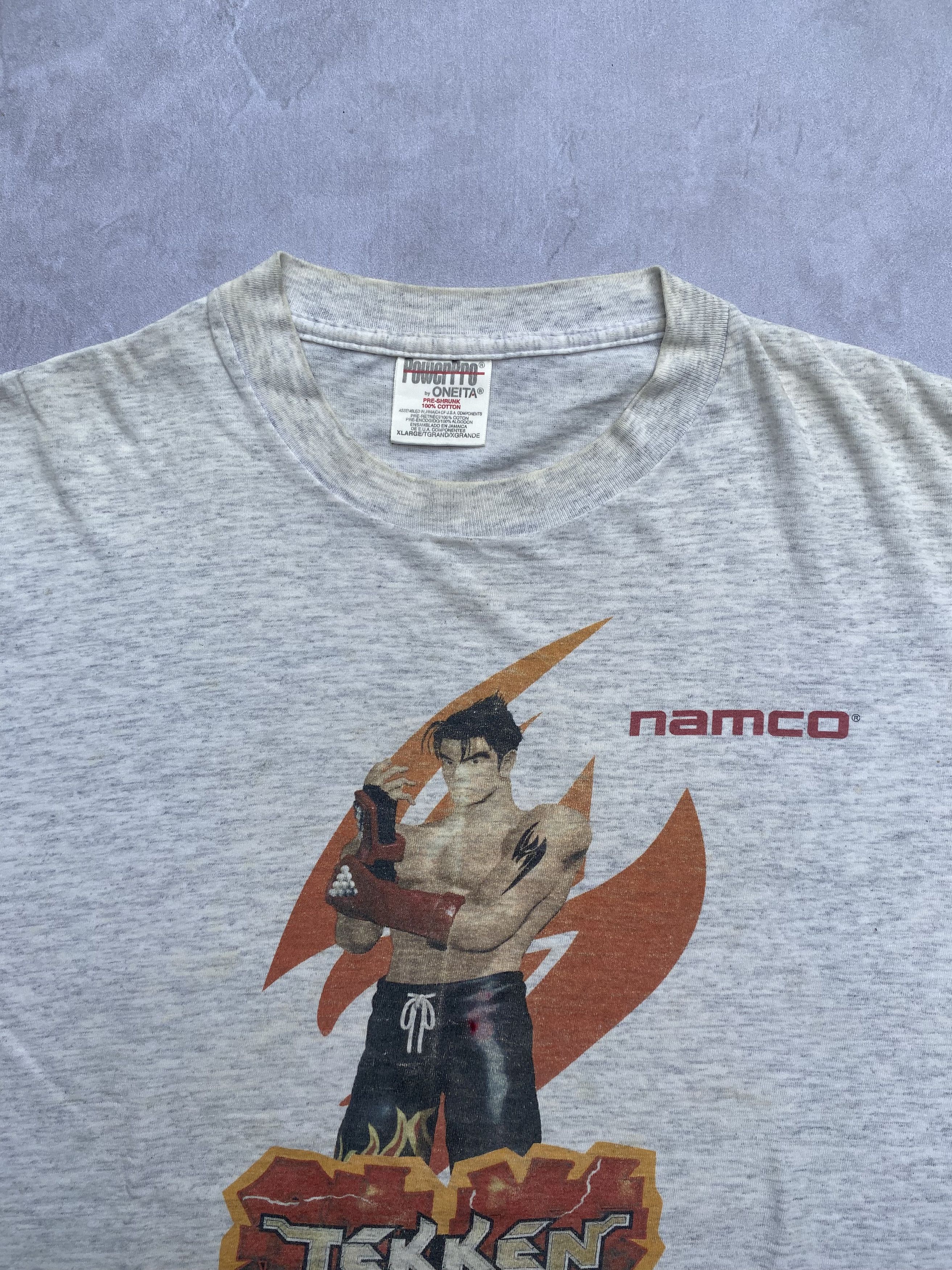 Playstation × The Game × Vintage Vintage Tekken 3 Heather Grey Promo Shirt 1994 Size US XL / EU 56 / 4 - 2 Thumbnail