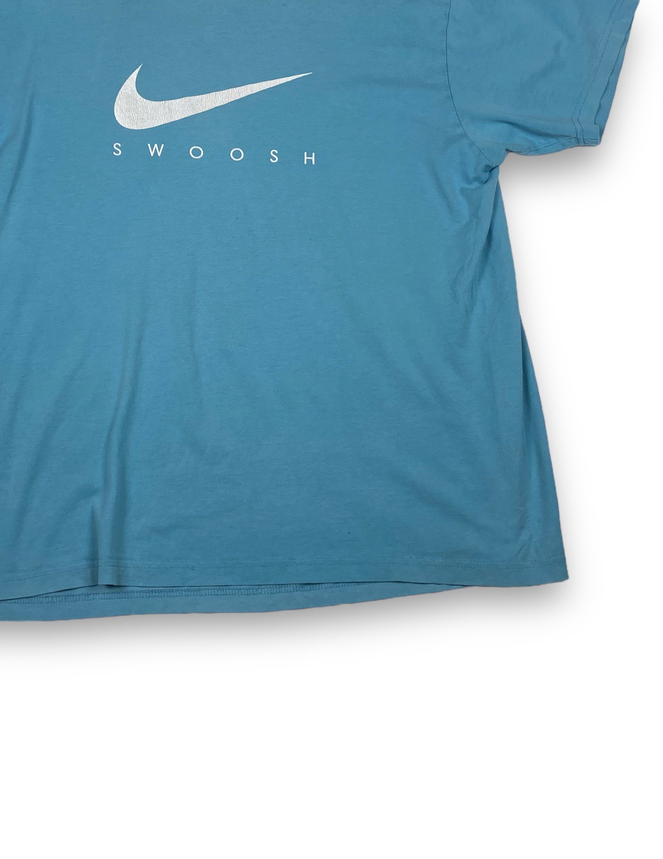 Nike 00s Vintage NIKE Silver Tag Big Logo Sky Blue T-Shirt M703 Size US XL / EU 56 / 4 - 2 Thumbnail