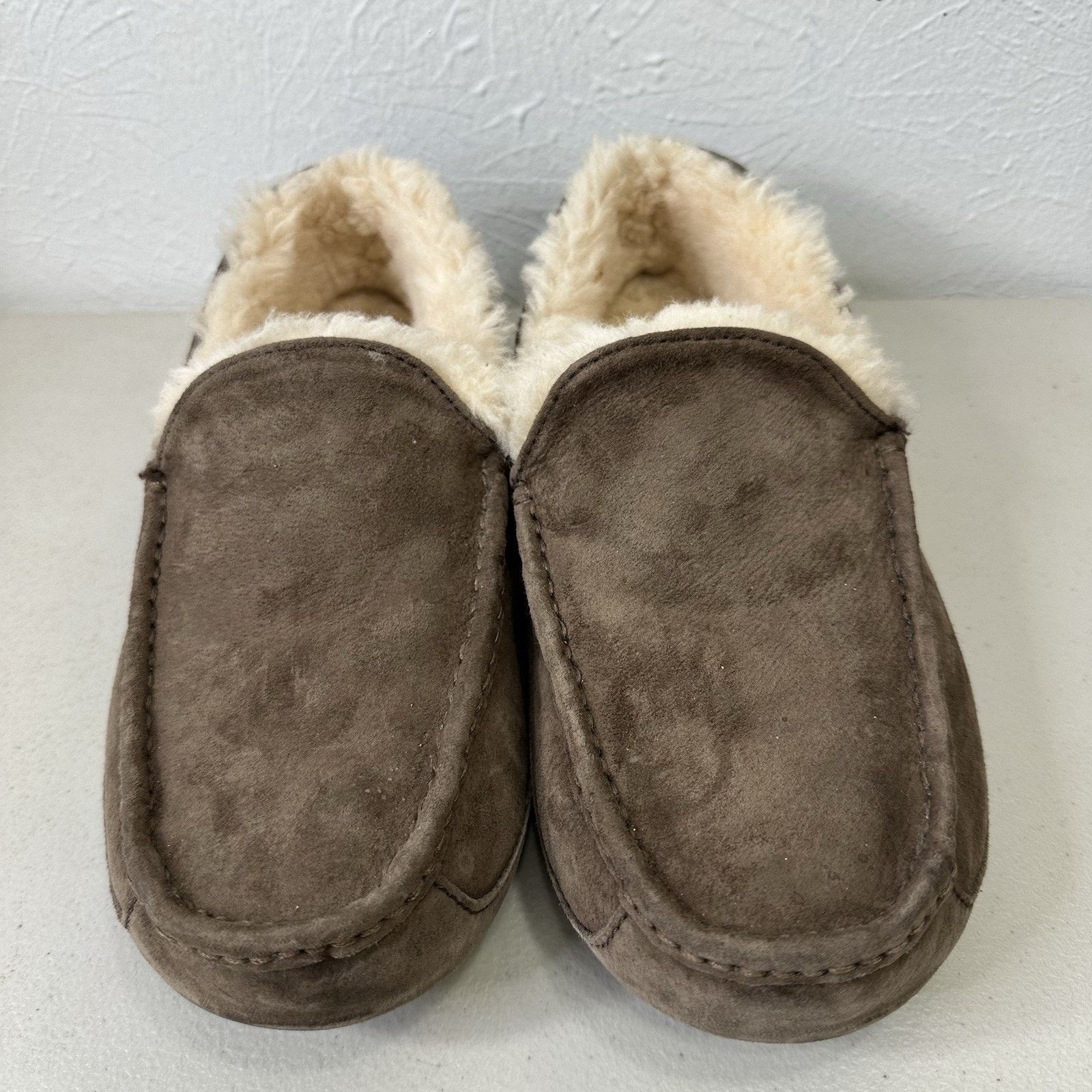 Ugg UGG Australia Ascot Brown Suede Sheepskin Slippers Size 11 Size US 11 / EU 44 - 5 Thumbnail