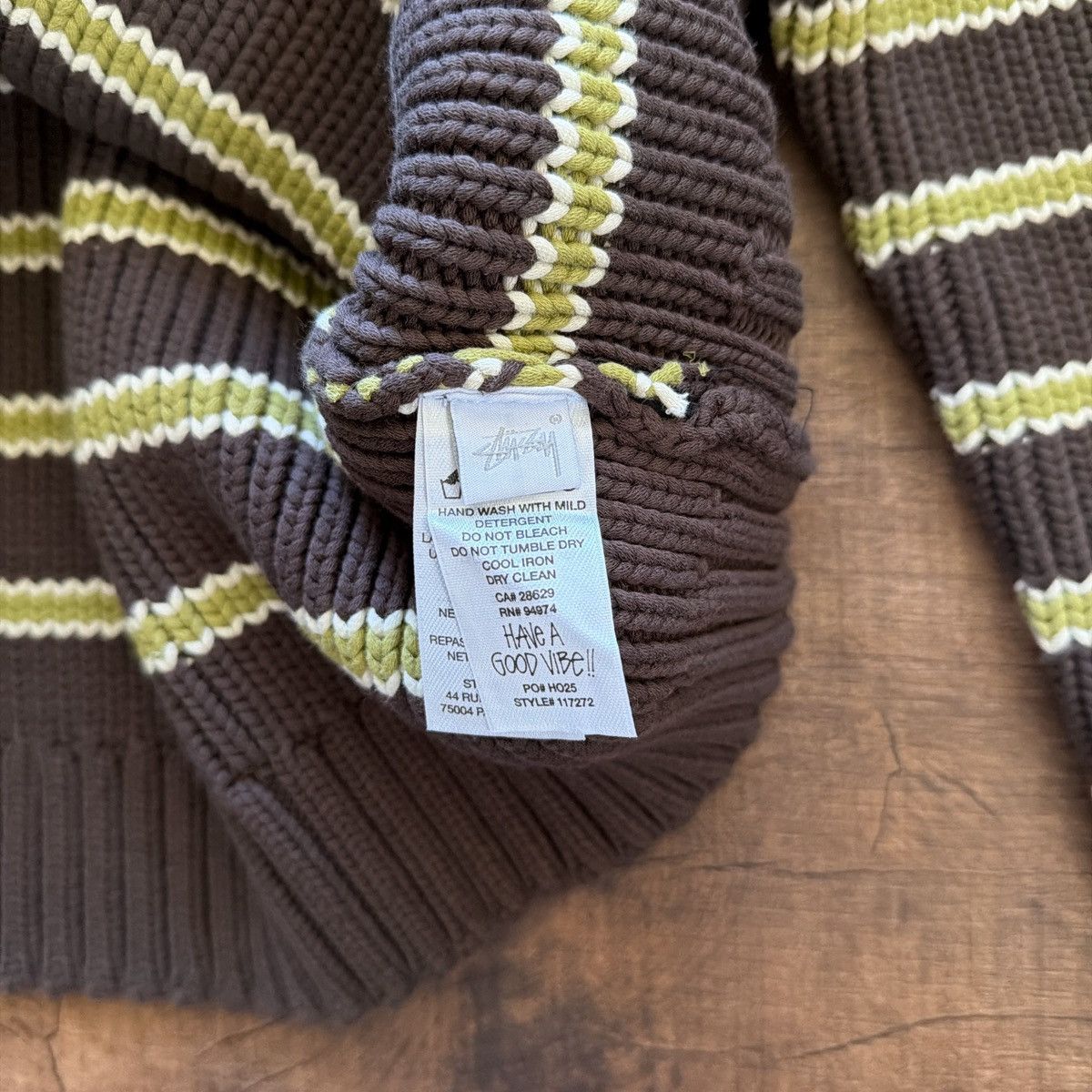 Stussy Stussy striped chunky knit sweater Size US XL / EU 56 / 4 - 4 Thumbnail