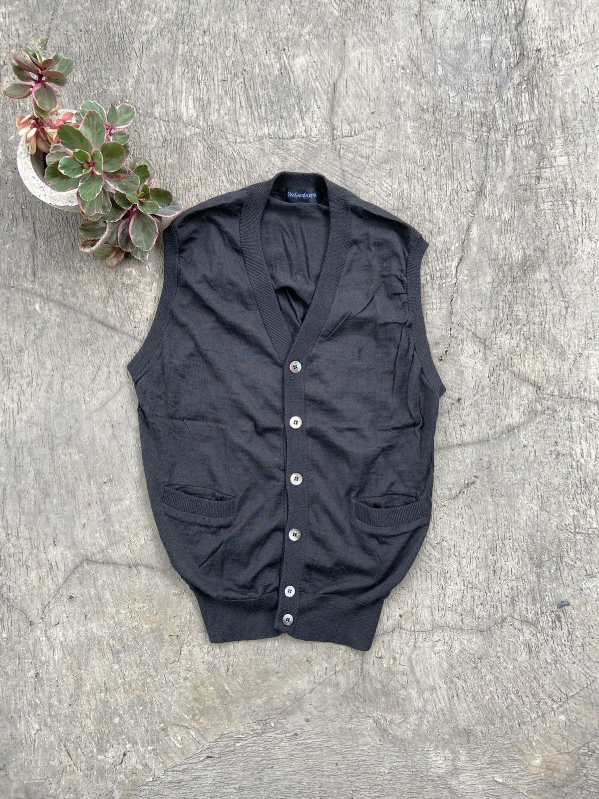 Yves Saint Laurent 1990s Yves Saint Laurent - YSL Button Knit Vest Size M / US 6-8 / IT 42-44 - 1 Thumbnail