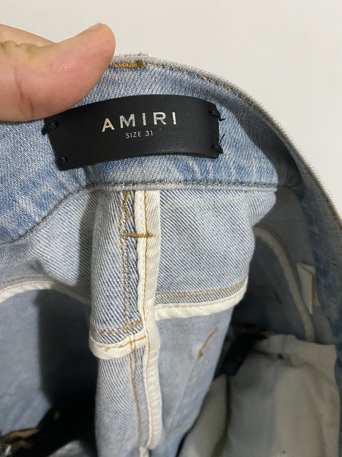Amiri Amiri Super Light Indigo Broken Knee Size US 31 - 3 Thumbnail