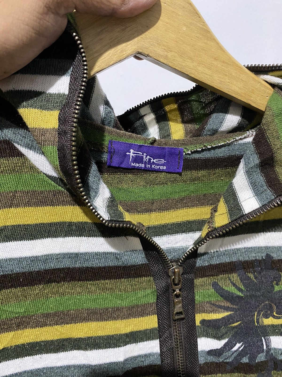 Yasuyuki Ishii Vintage Fine Striped poem zip up hoodie ifsixwasnine style Size US M / EU 48-50 / 2 - 7 Thumbnail