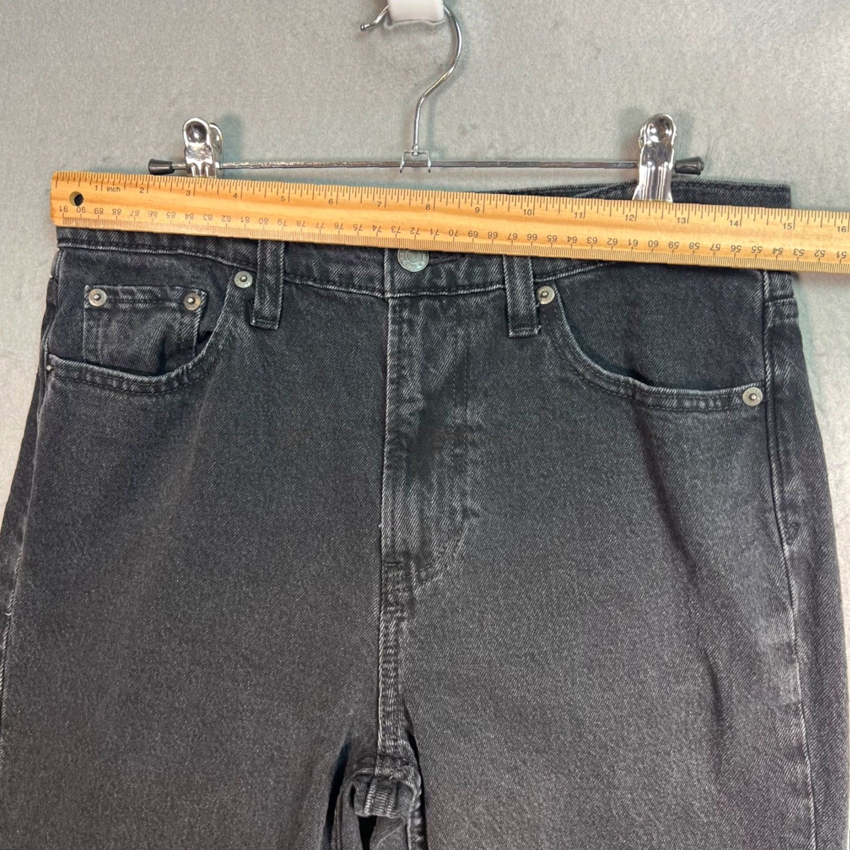 Gap VINTAGE Gap 90s Straight Crop High Rise Jeans Womens Size 29 / 8 Cotton Blend Denim Black Size 29" - 5 Thumbnail