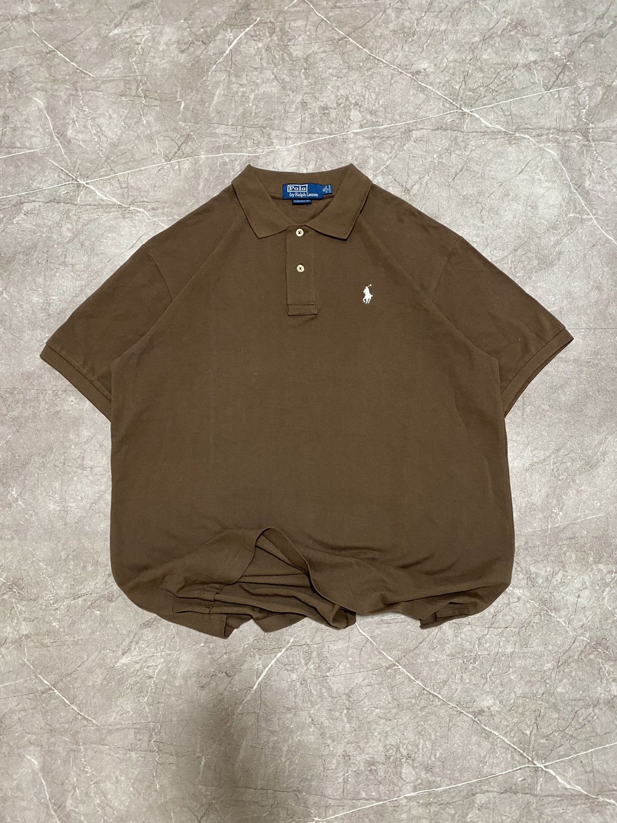 Polo Ralph Lauren × Ralph Lauren × Vintage Vintage 90s Polo Ralph Lauren Brown Polo Chief Keef Retro Size US XL / EU 56 / 4 - 2 Thumbnail