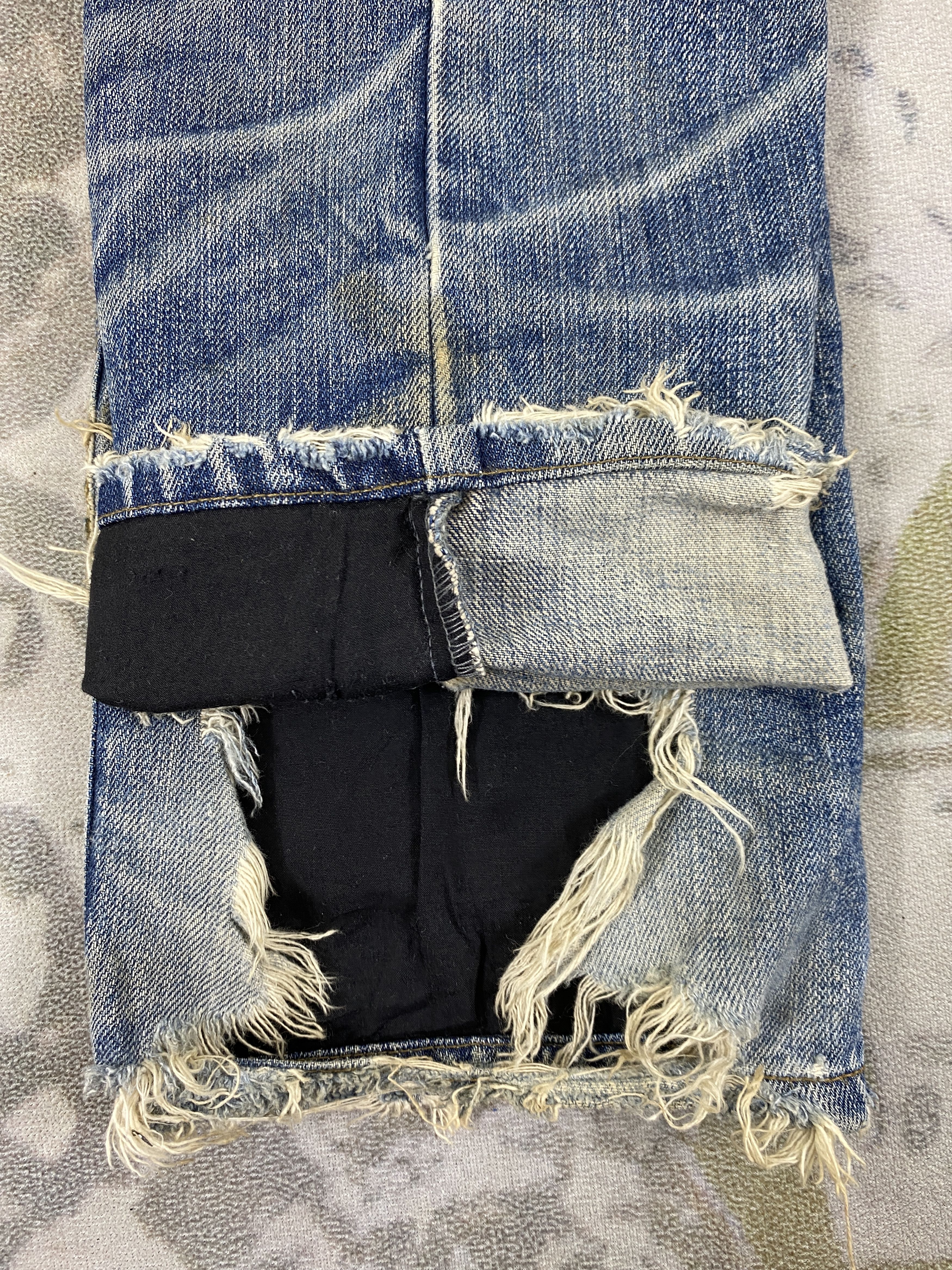If Six Was Nine Vintage DPSR Distressed Blue Jeans 33x31.5 Denim- JN3797 Size US 33 - 15 Thumbnail