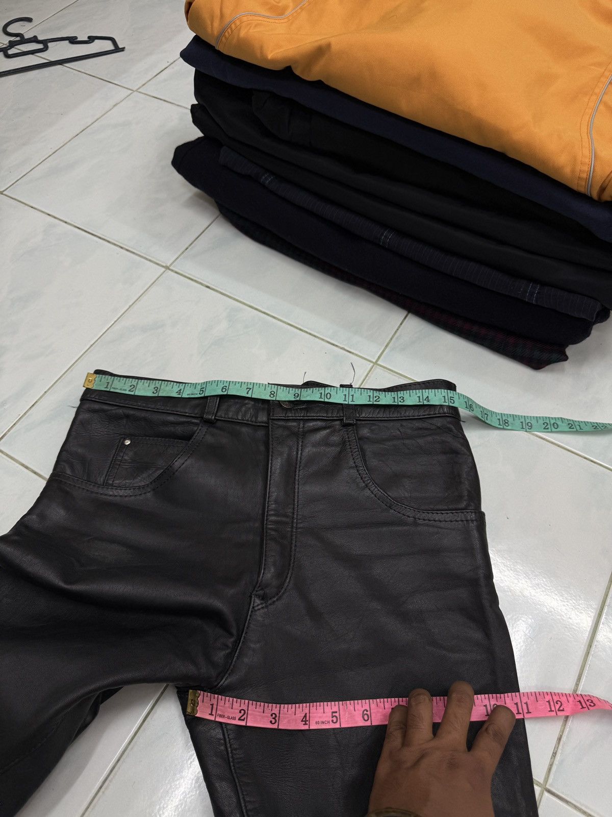 Genuine Leather 🔥🔥🔥STEALS CUIRS LONDON LEATHER PANTS Size US 31 - 12 Thumbnail
