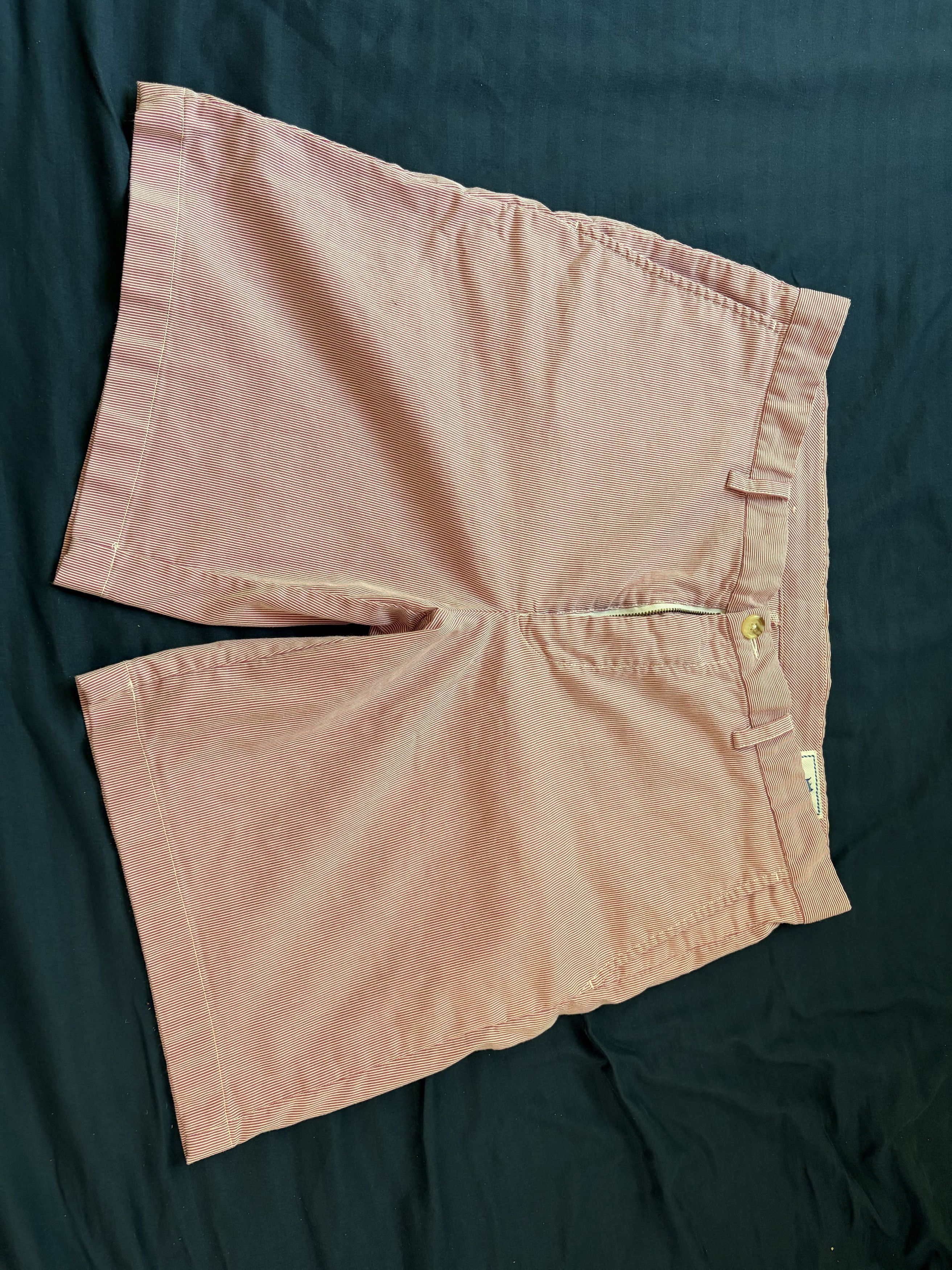Southern Tide Southern Tide Salmon and White Microstripe Shorts Size US 36 / EU 52 - 1 Thumbnail