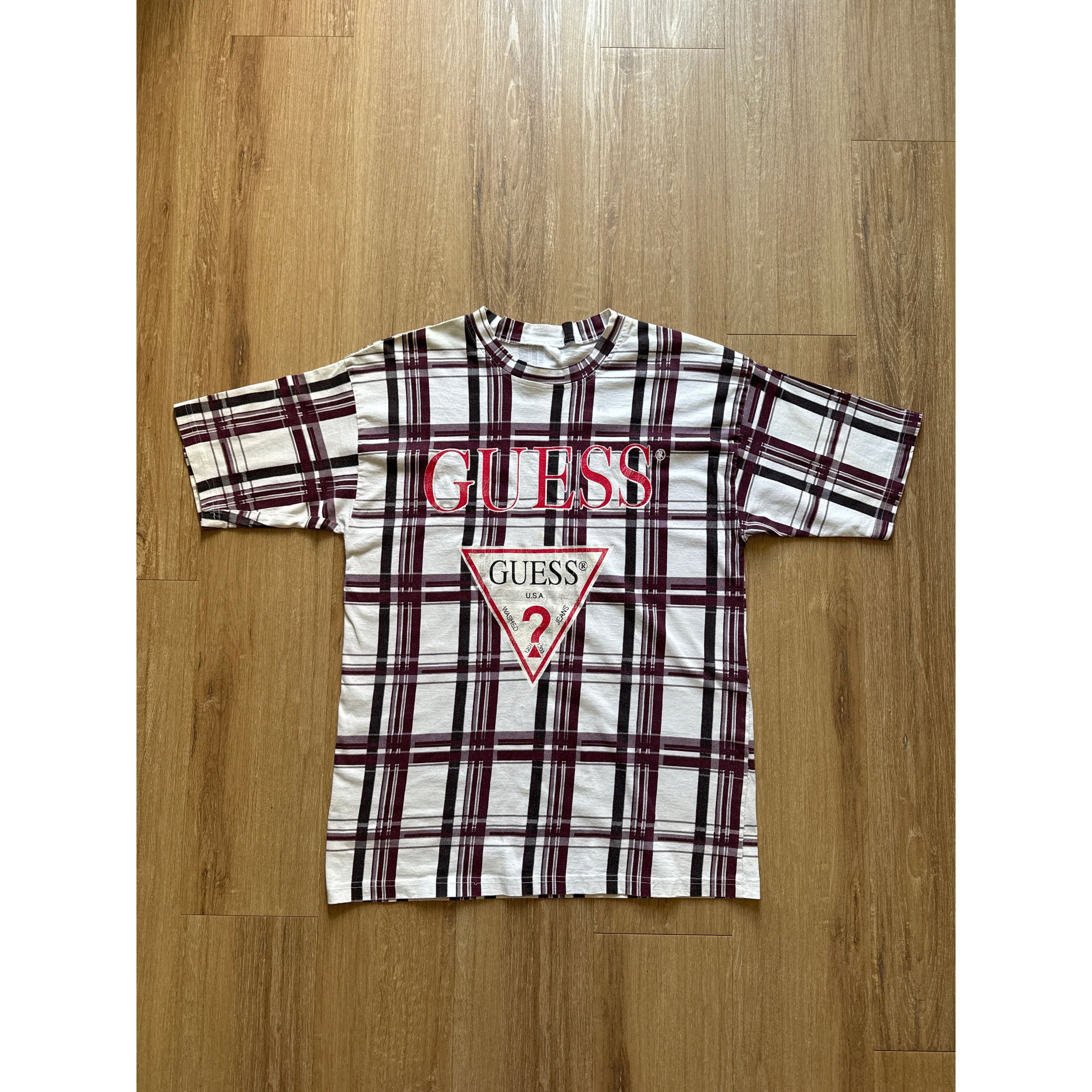 Guess Vintage Guess Striped Logo Tee Size US XL / EU 56 / 4 - 1 Thumbnail