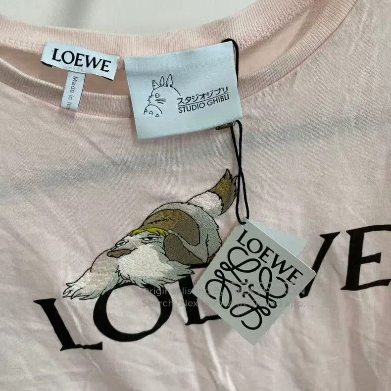 Loewe Loewe Logo Letter Print Round Neck Short Sleeve T-Shirt Size S / US 4 / IT 40 - 2 Thumbnail