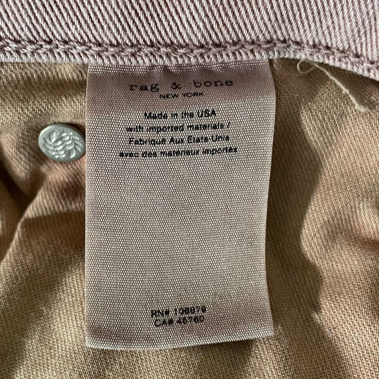 Rag & Bone Rag & Bone Dre Slim Boyfriend Jeans Light Plum Pink Size 29 Size 33" - 4 Thumbnail