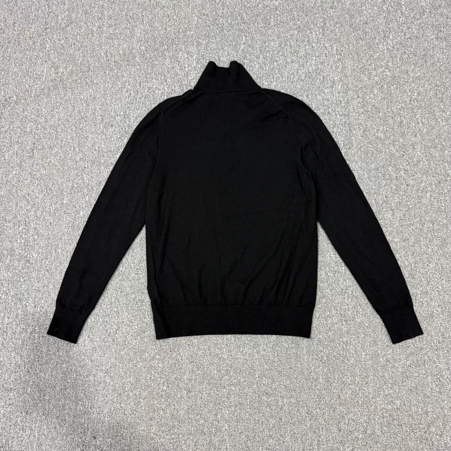 Moncler Moncler Black Wool Knit Polo M 99 New Size US M / EU 48-50 / 2 - 2 Thumbnail