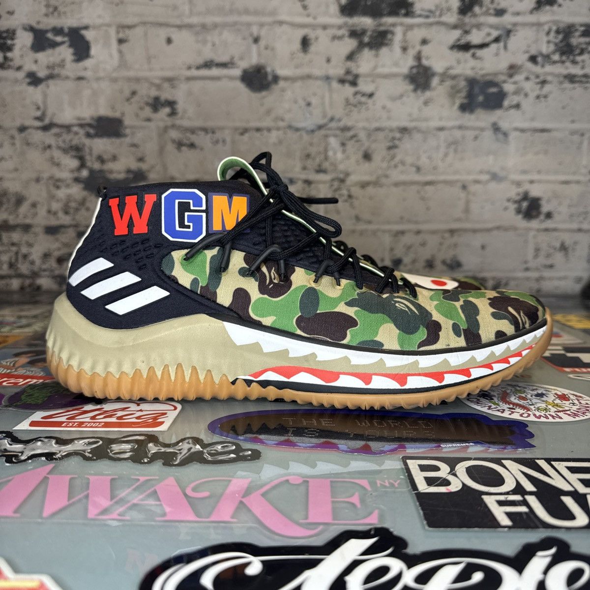 Adidas × Bape Adidas Dame 4 Bape A Bathing Ape Sz 9.5 Green Camo NDS Size US 9.5 / EU 42-43 - 3 Thumbnail