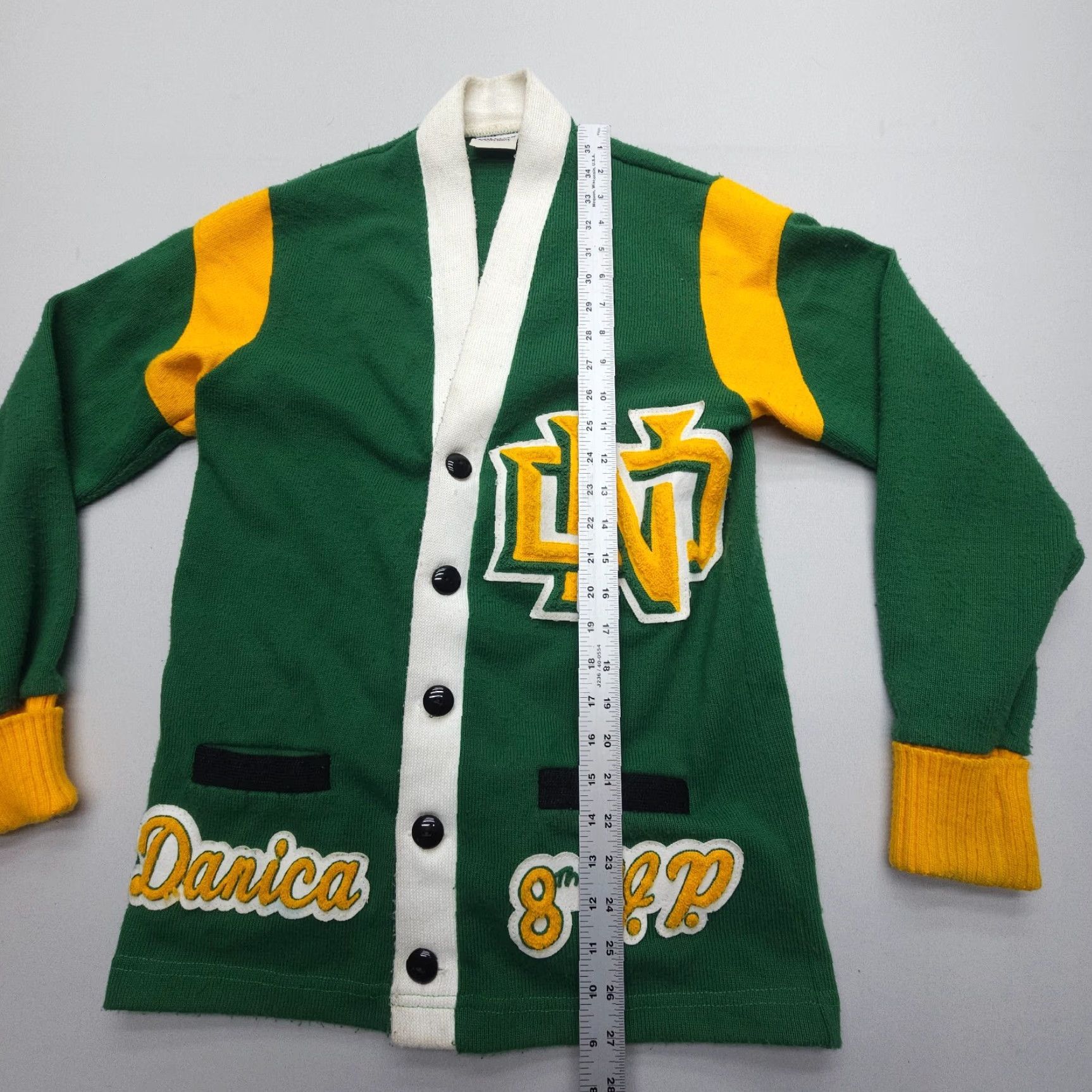 Vintage Vtg Coleman Sports Wear Cardigan Sweater Long Sleeve V-Neck Green Size S Womens University College Classic Knit Size S / US 4 / IT 40 - 6 Thumbnail