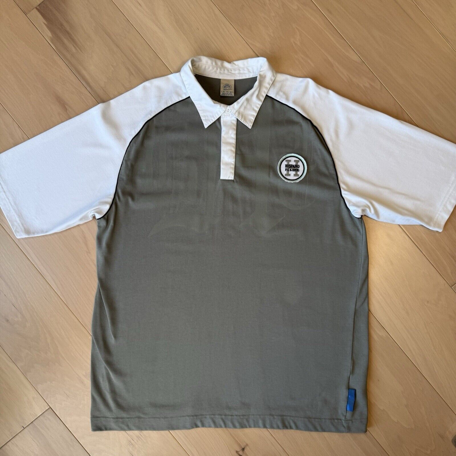 Nike × Vintage Vintage Nike Rugby Shirt 2XL Gray Short Sleeve Blue Ribbon Size US XXL / EU 58 / 5 - 2 Thumbnail