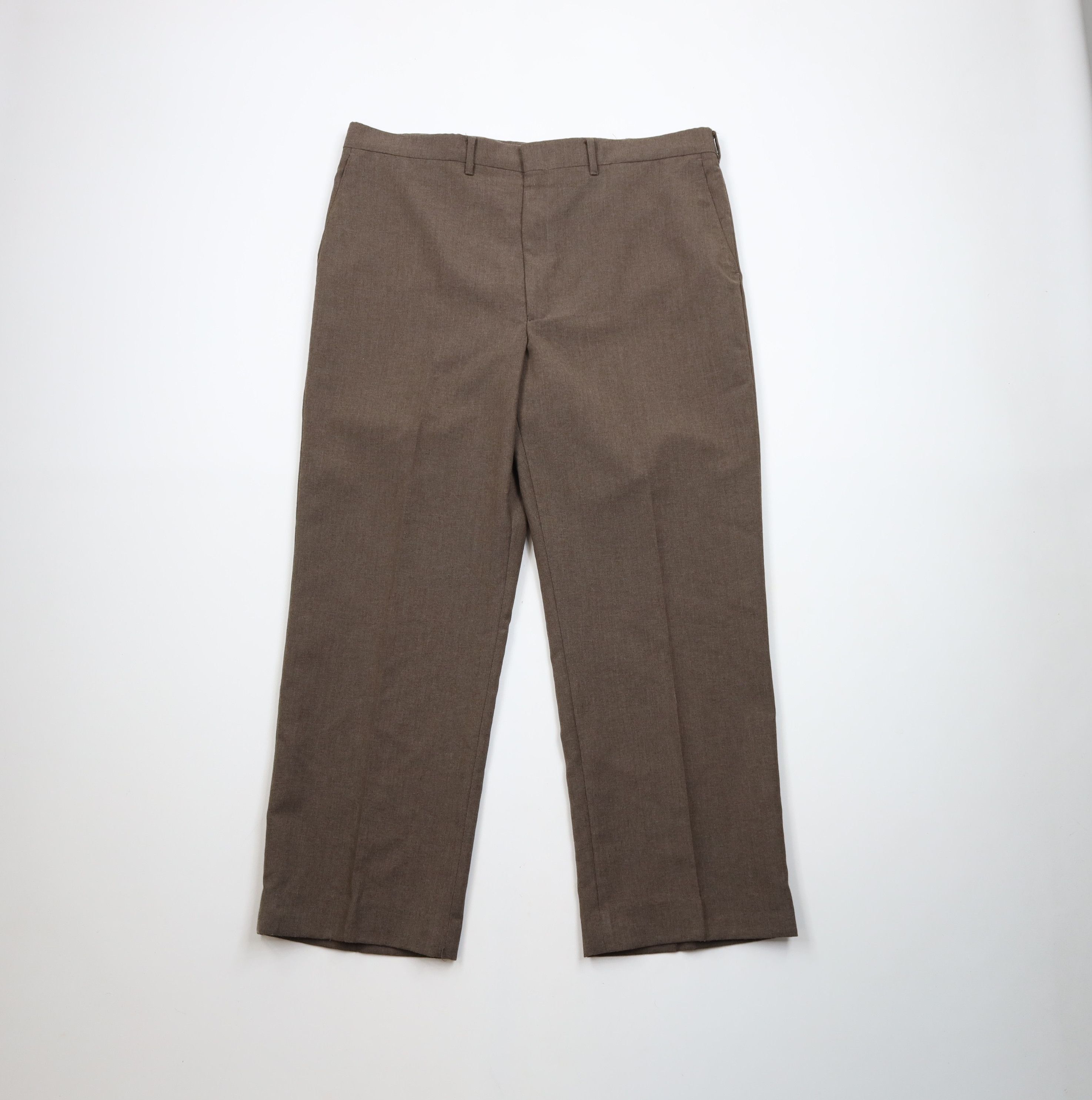 Vintage Vintage 70s Streetwear Blend Wide Leg Chino Pants Brown USA Size US 38 / EU 54 - 1 Thumbnail