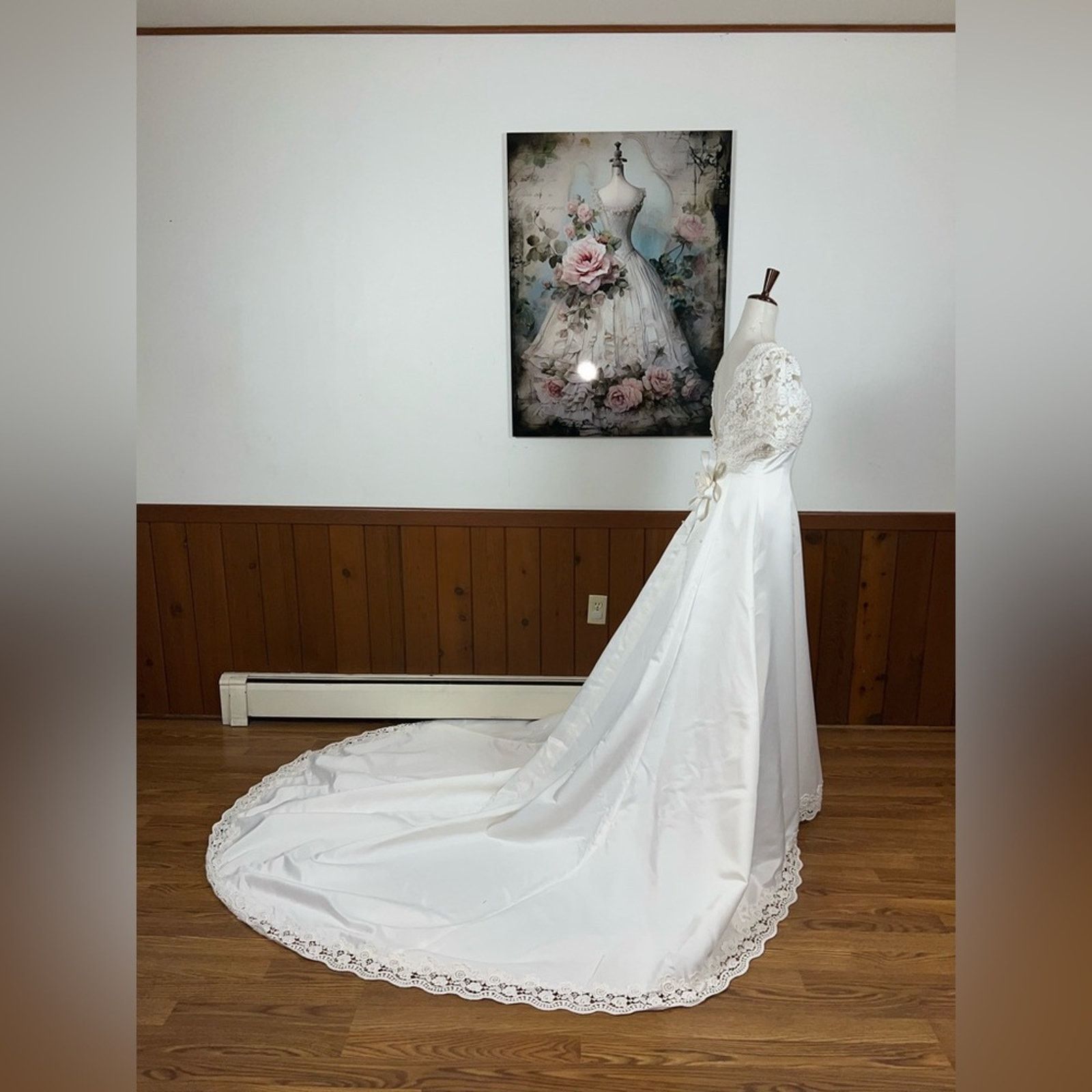 dress to get engaged in Elegant High Neck A-Line Vintage Wedding Dress with Keyhole Back – Rosymae main image 0