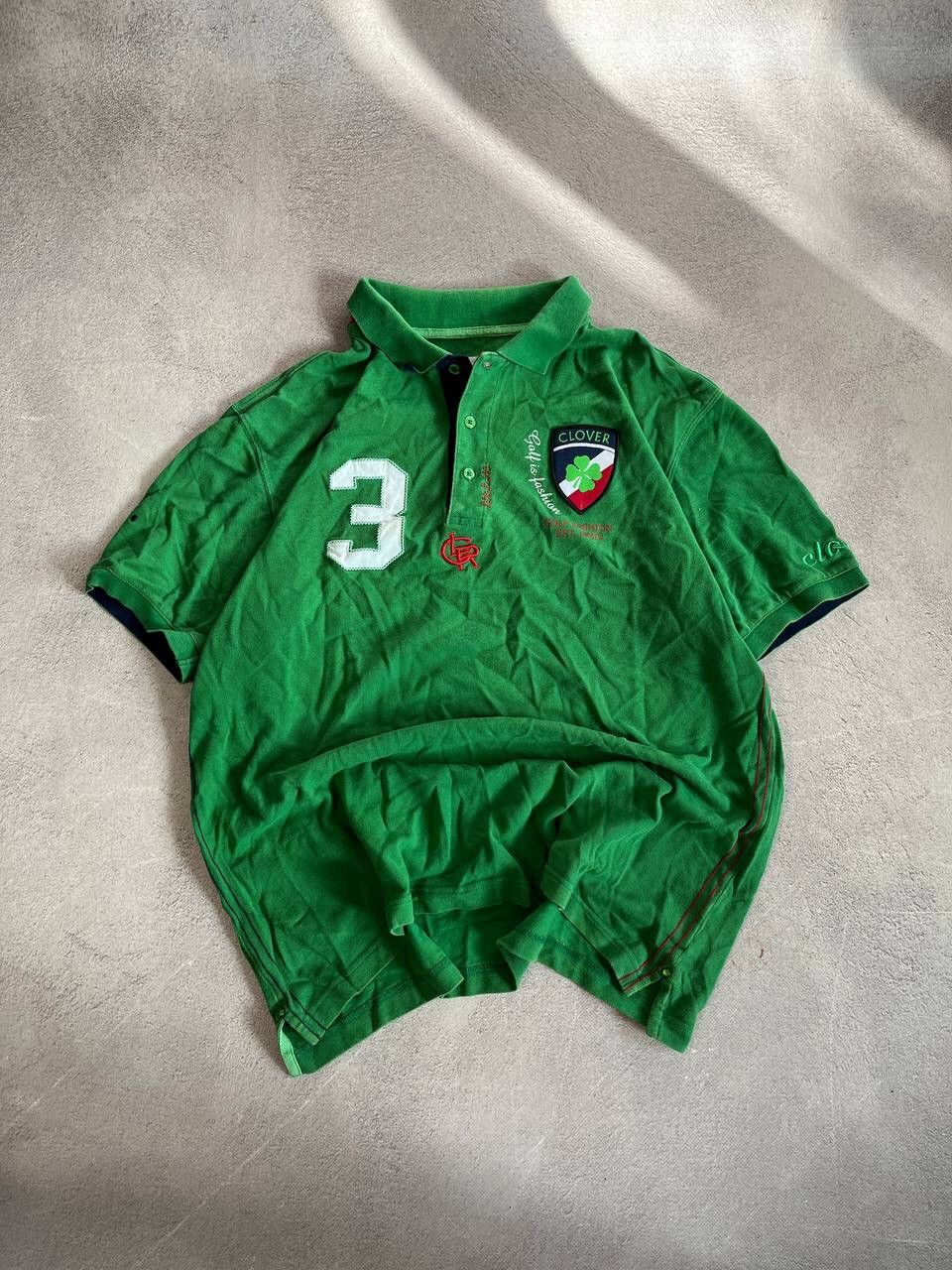 Japanese Brand × Vintage Mr.Lucky Ireland Polo Ralph Like Golf rugby polo jersey Size US M / EU 48-50 / 2 - 2 Thumbnail