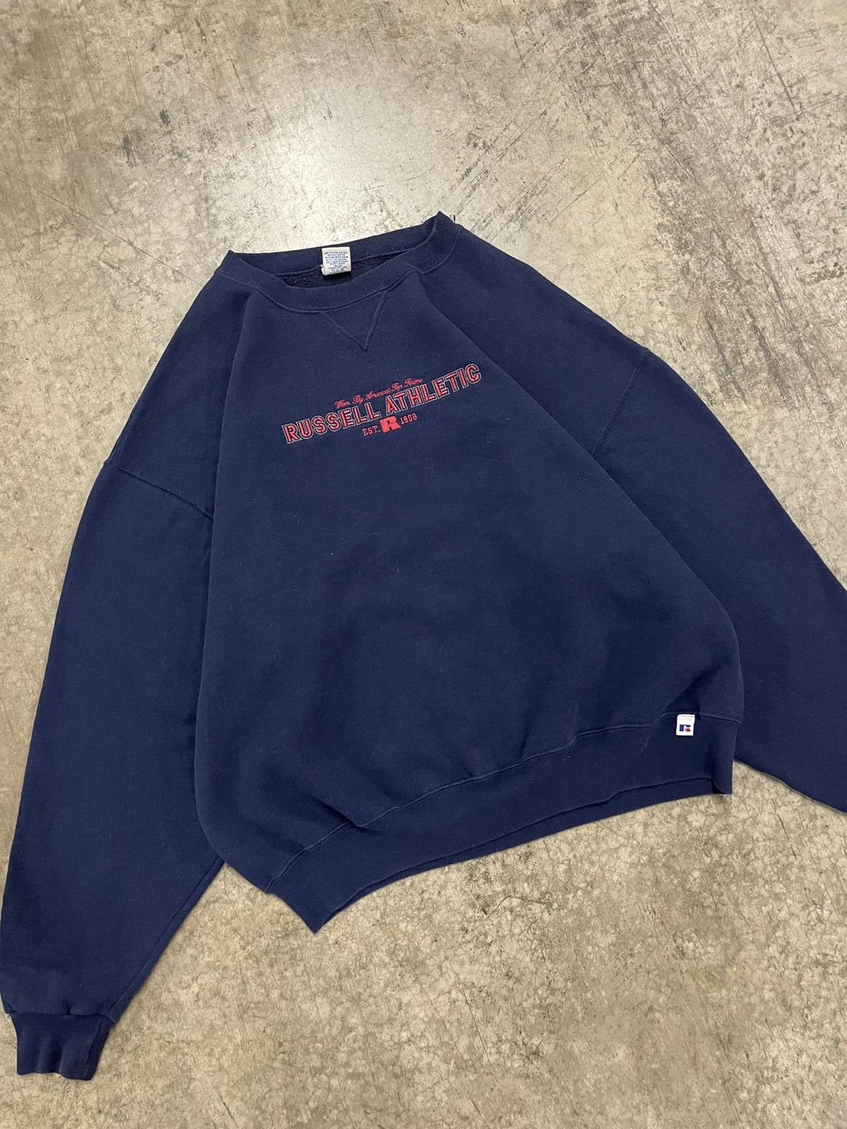 Russell Athletic × Vintage Russell athletic vintage 90s embroidered spell out crewneck Size US XL / EU 56 / 4 - 2 Thumbnail
