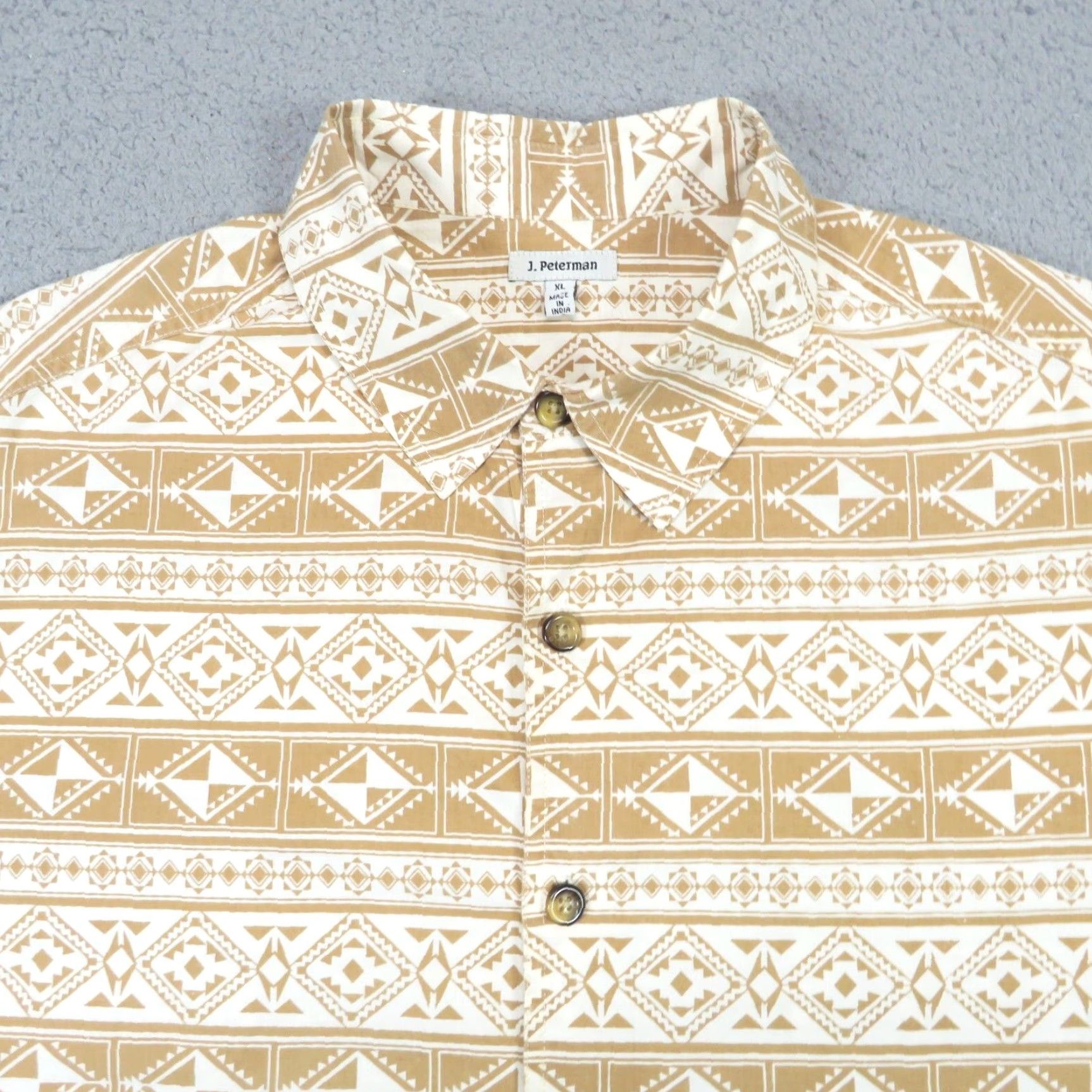 Vintage J. Peterman Shirt Men XL Aztec Tribal All Over Graphic Print Safari Collar Button Size US XL / EU 56 / 4 - 2 Thumbnail